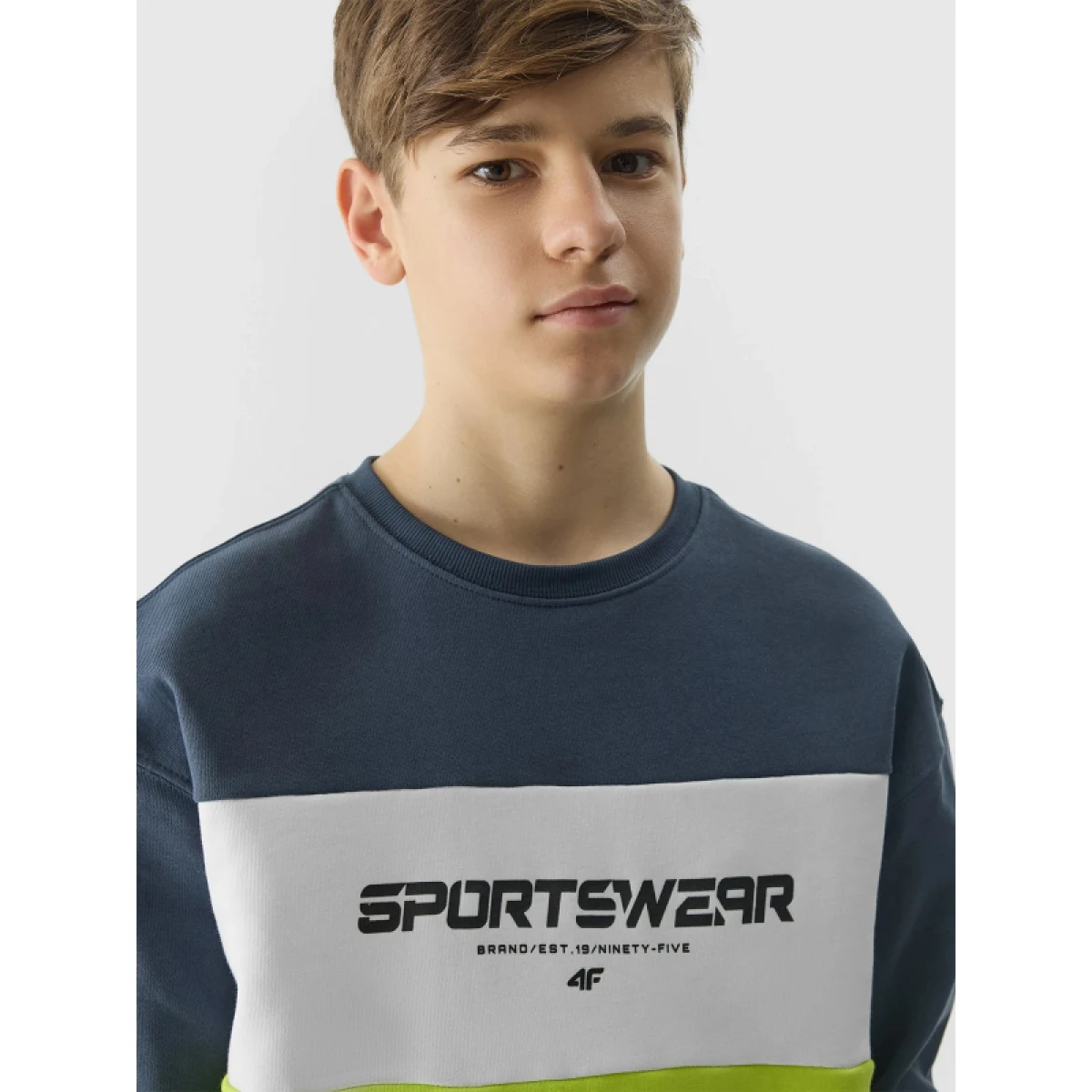 Chlapčenská mikina 4F JUNIOR SWEATSHIRT-4FJWSS24TSWSM0923-72N-LEMON NEON · záber 4