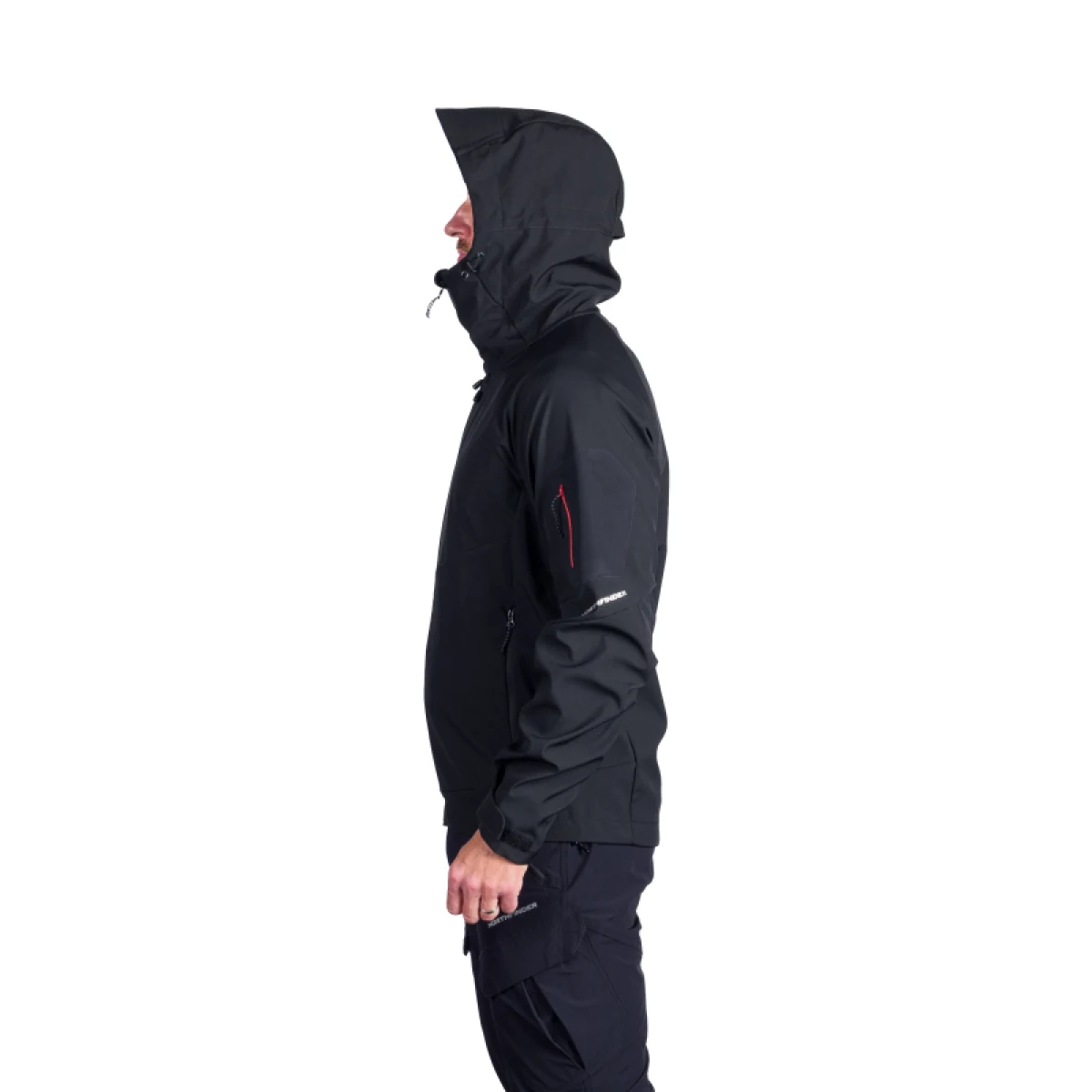 Pánska turistická softshellová bunda NORTHFINDER BRIO-269black · záber 2