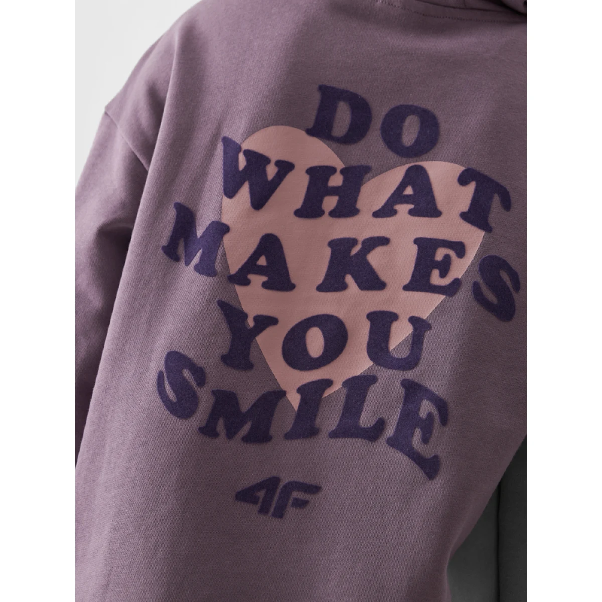 Dievčenská mikina s kapucňou 4F JUNIOR SWEATSHIRT-JWAW24TSWSF1218-51S-VIOLET · záber 5