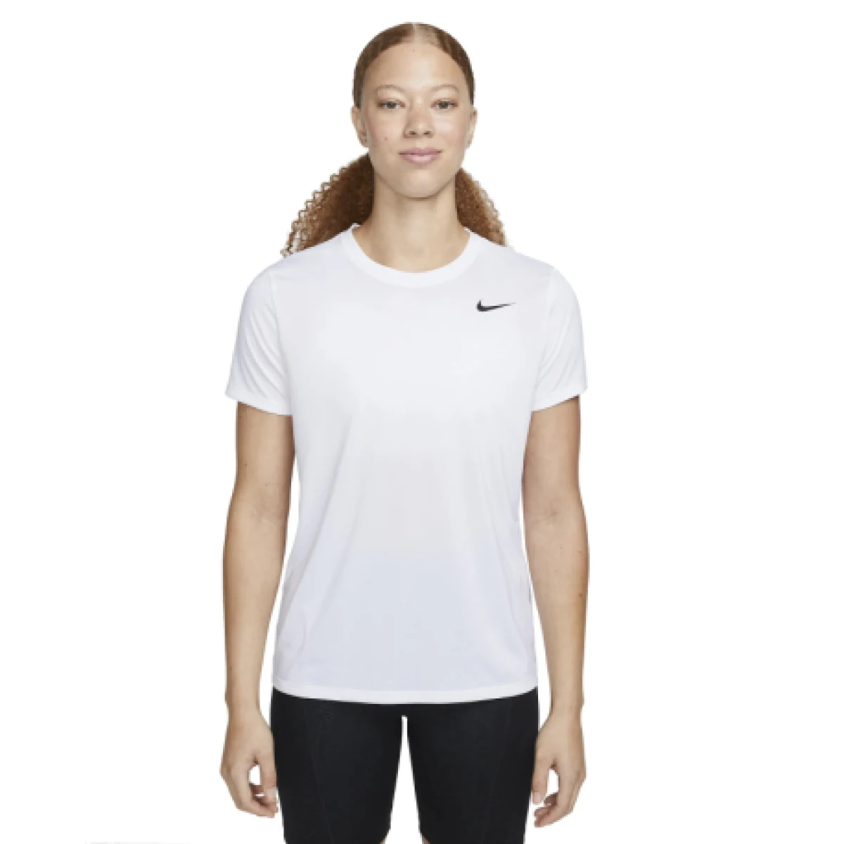 Dámske tréningové tričko s krátkym rukávom NIKE W NK DF RLGD SS TEE-100 WHITE BLACK · záber 1