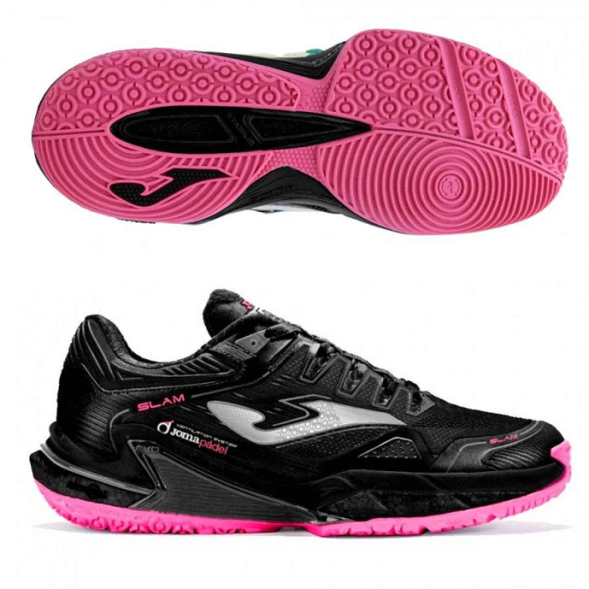 Dámska halová obuv JOMA Slam Lady 2401 black pink · záber 3