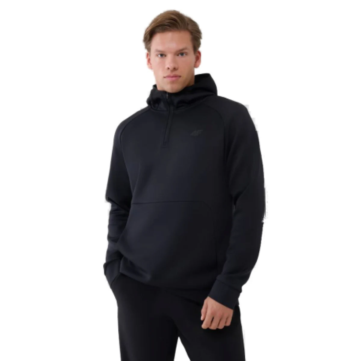 Pánska mikina s kapucňou 4F SWEATSHIRT FNK M457-20S-DEEP BLACK · záber 1