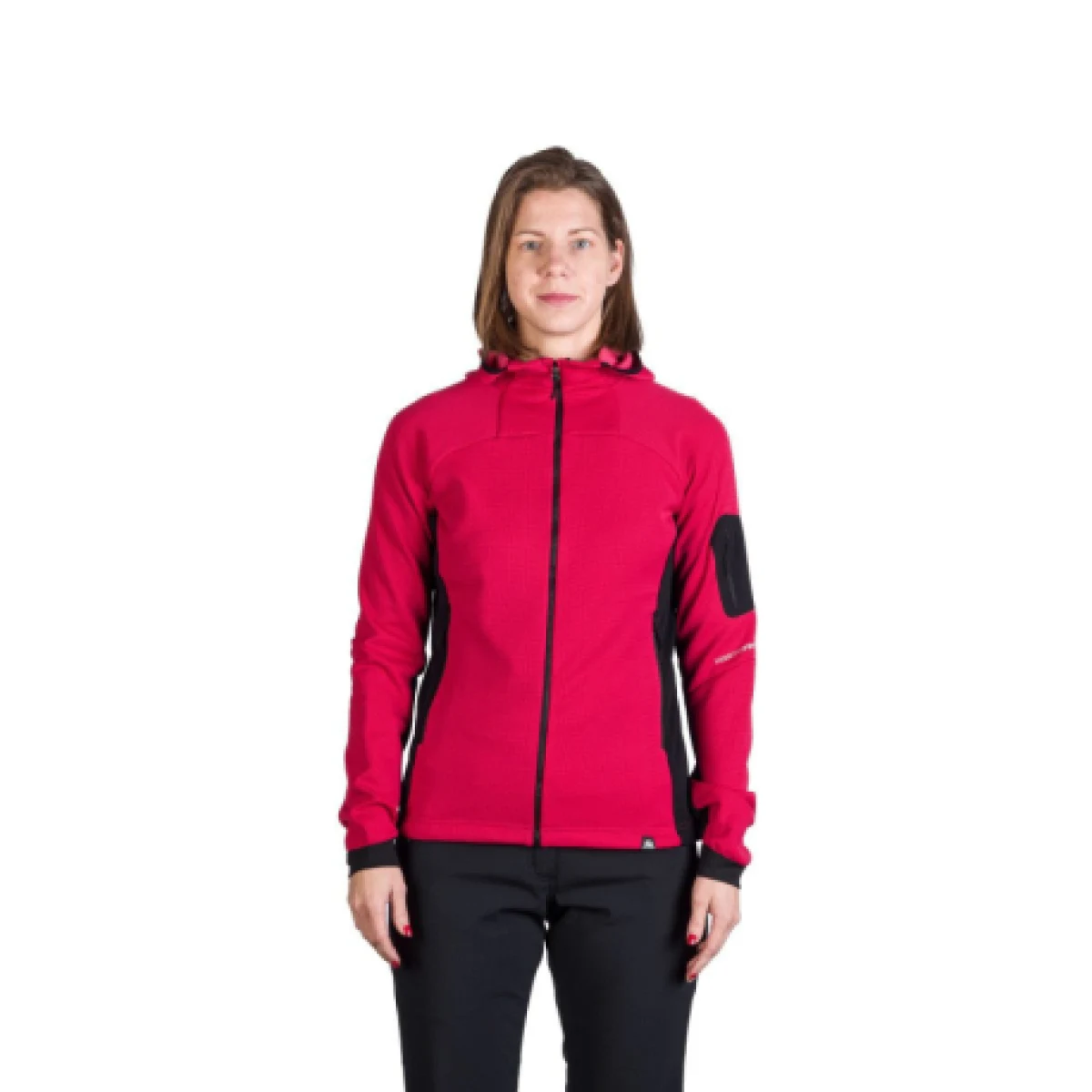 Dámska turistická mikina so zipsom NORTHFINDER DARLA-577cherryblack · záber 1