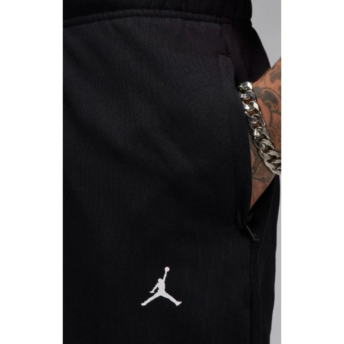 Pánske zateplené tepláky NIKE M J DF SPRT CSVR FLC PANT-010 BLACK WHITE · záber 4