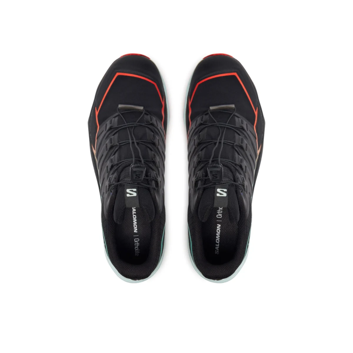 Pánska bežecká trailová obuv SALOMON Thundercross M black cherry tomato electric green · záber 5