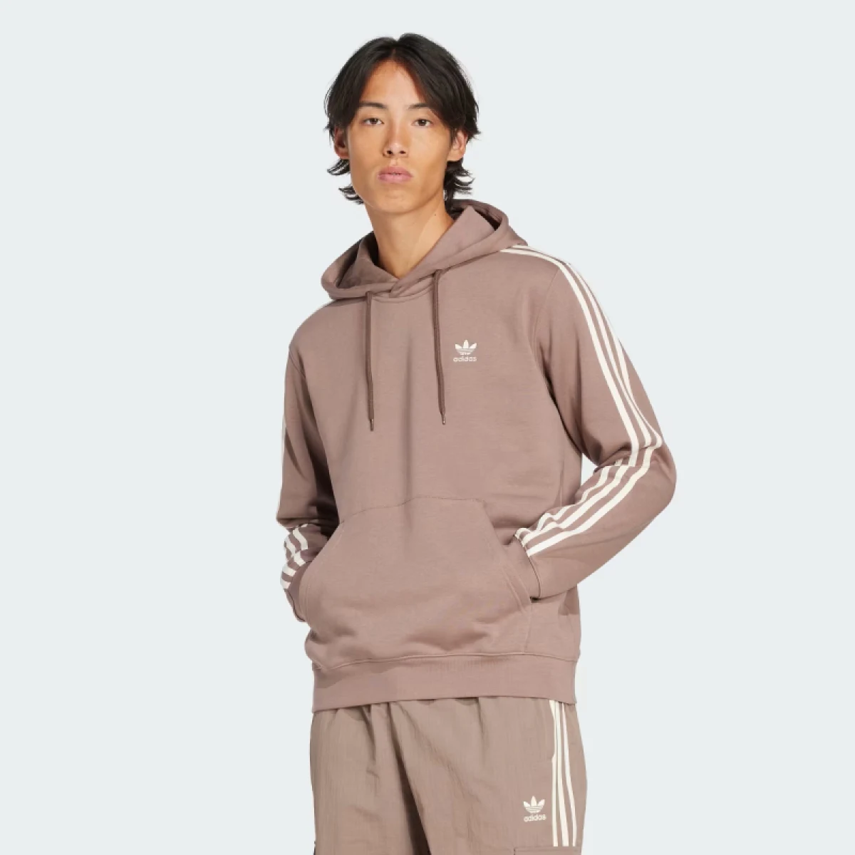 Pánska mikina s kapucňou ADIDAS ORIGINALS 3-STRIPES HOODY-TRABRN · záber 2