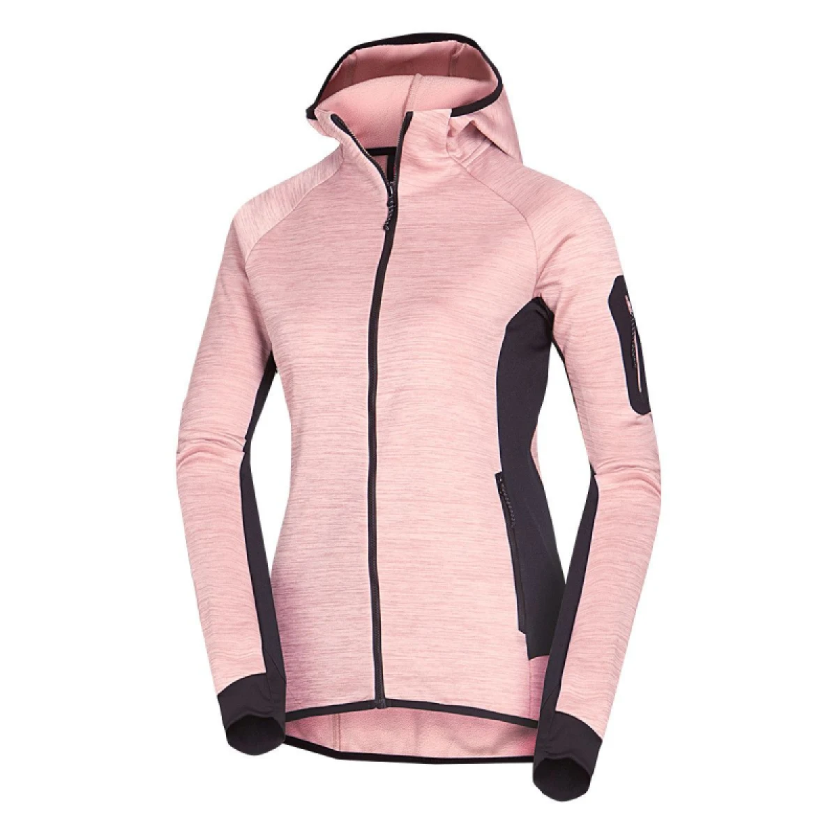 Dámska turistická mikina so zipsom NORTHFINDER COLEEN-521roseblack · záber 4