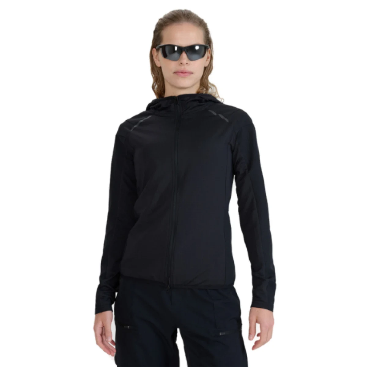 Dámska tréningová mikina so zipsom 4F SWEATSHIRT FNK F486-20S-DEEP BLACK · záber 1