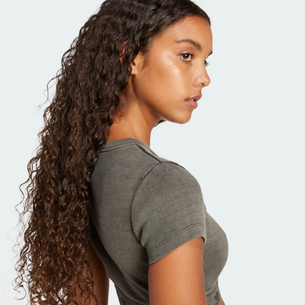 Dámske tričko s krátkym rukávom ADIDAS ORIGINALS RIB SS TOP-JD0041-Black · záber 5