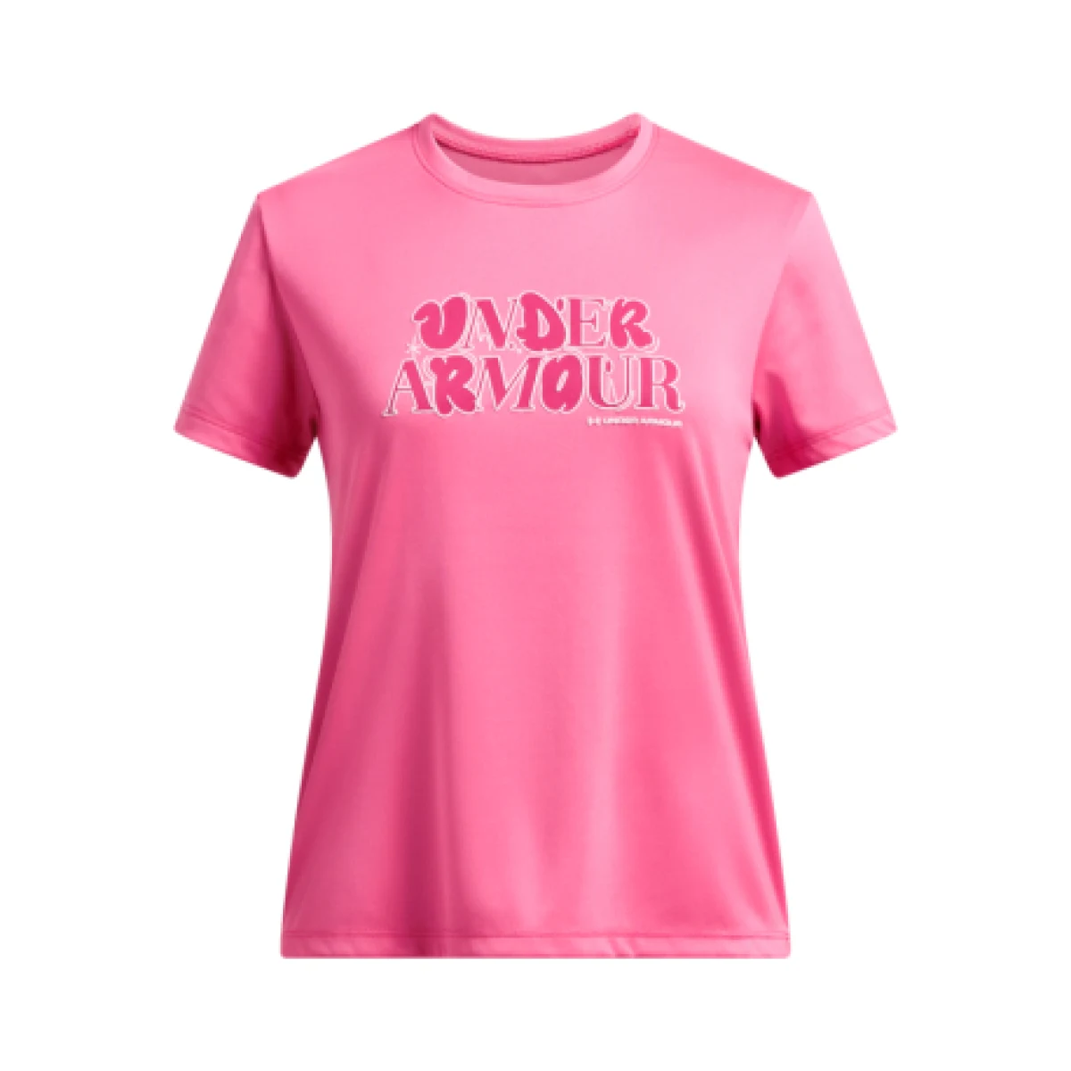 Dievčenské tričko s krátkym rukávom UNDER ARMOUR UA Tech Wordmark SS-PNK · záber 1