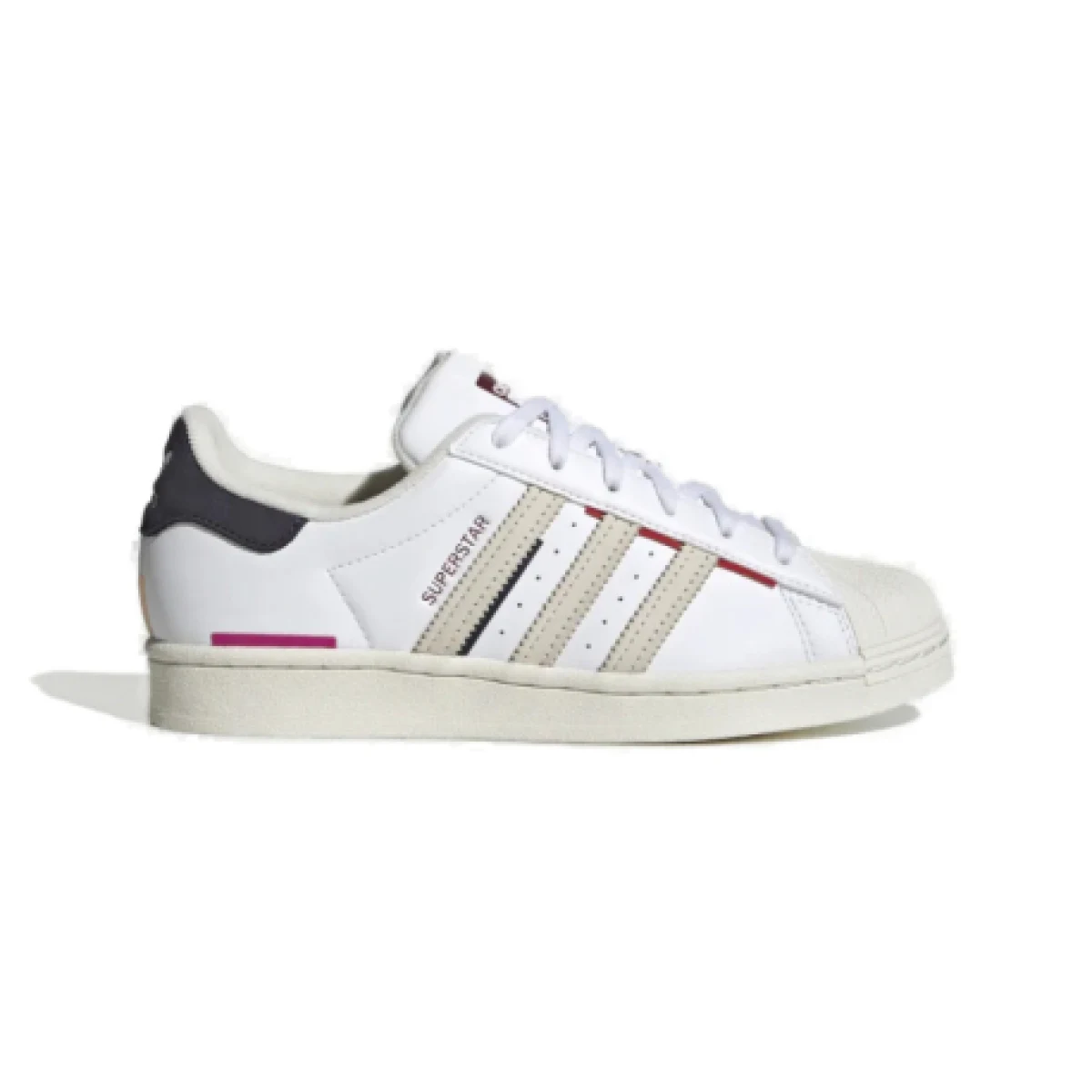 Dámska rekreačná obuv ADIDAS ORIGINALS Superstar cloud white aluminium shadow navy · záber 1