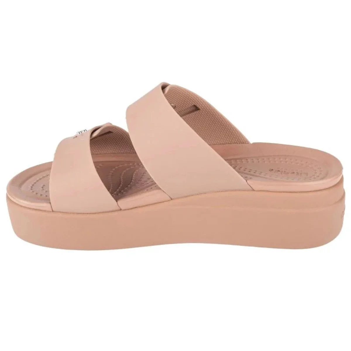 Dámske sandále na platforme (módna obuv) CROCS Brooklyn Buckle Low Wedge W latte · záber 2