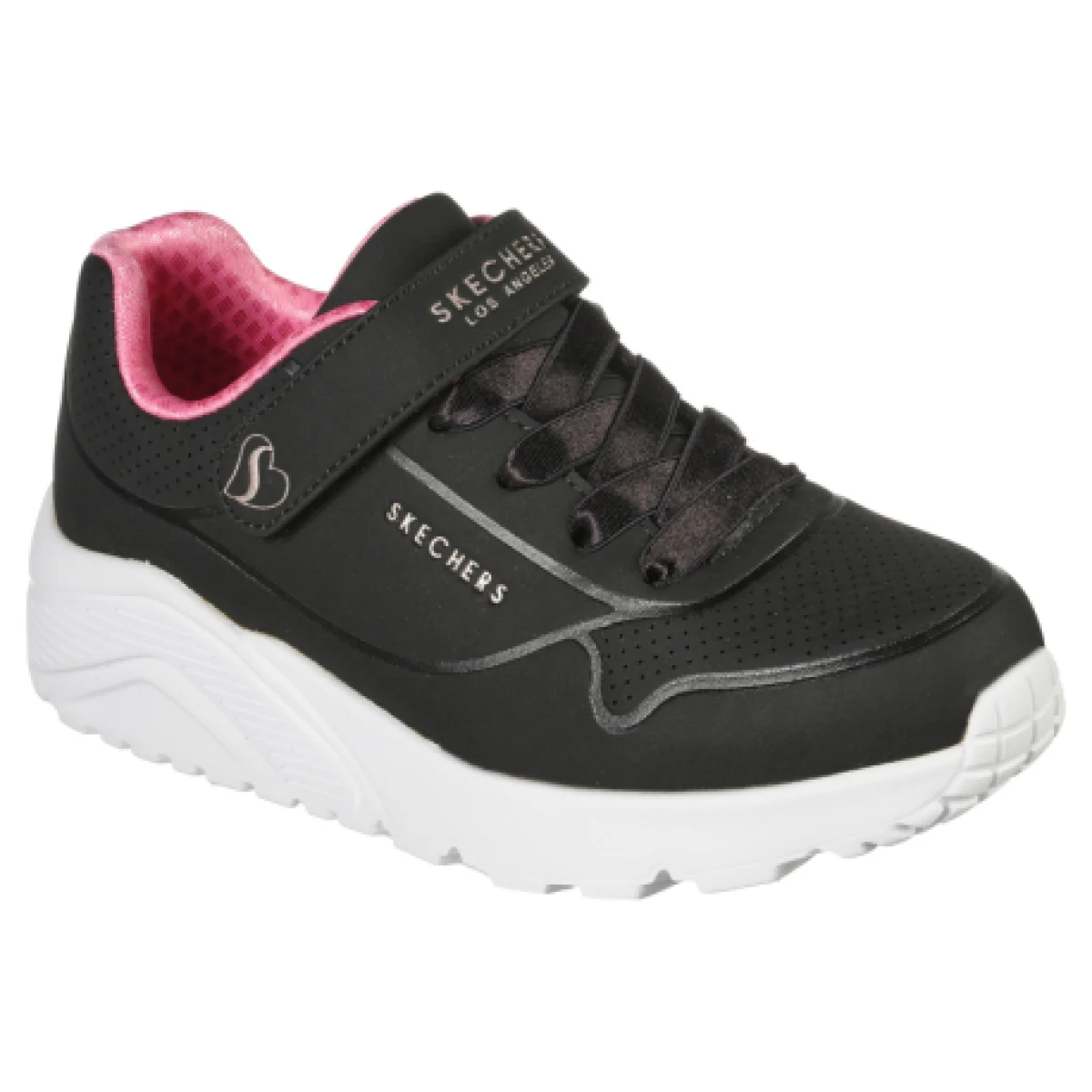Dievčenská rekreačná obuv SKECHERS Uno Lite K black rose gold · záber 1