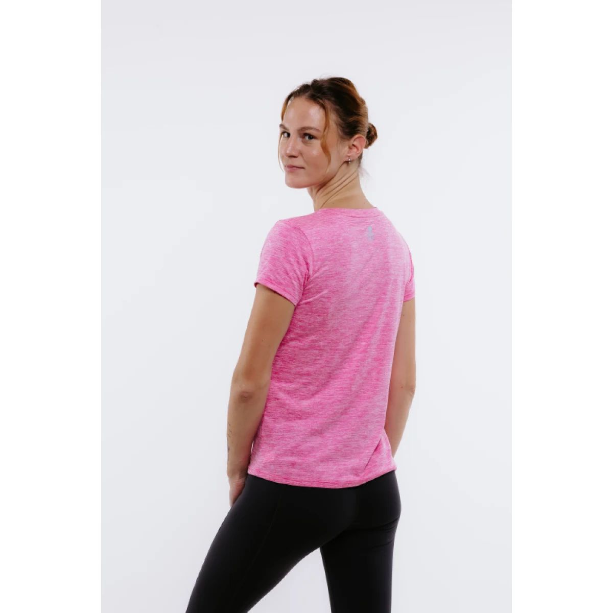 Dámske turistické tričko s krátkym rukávom EVERETT TecaShirt W pink melange · záber 3