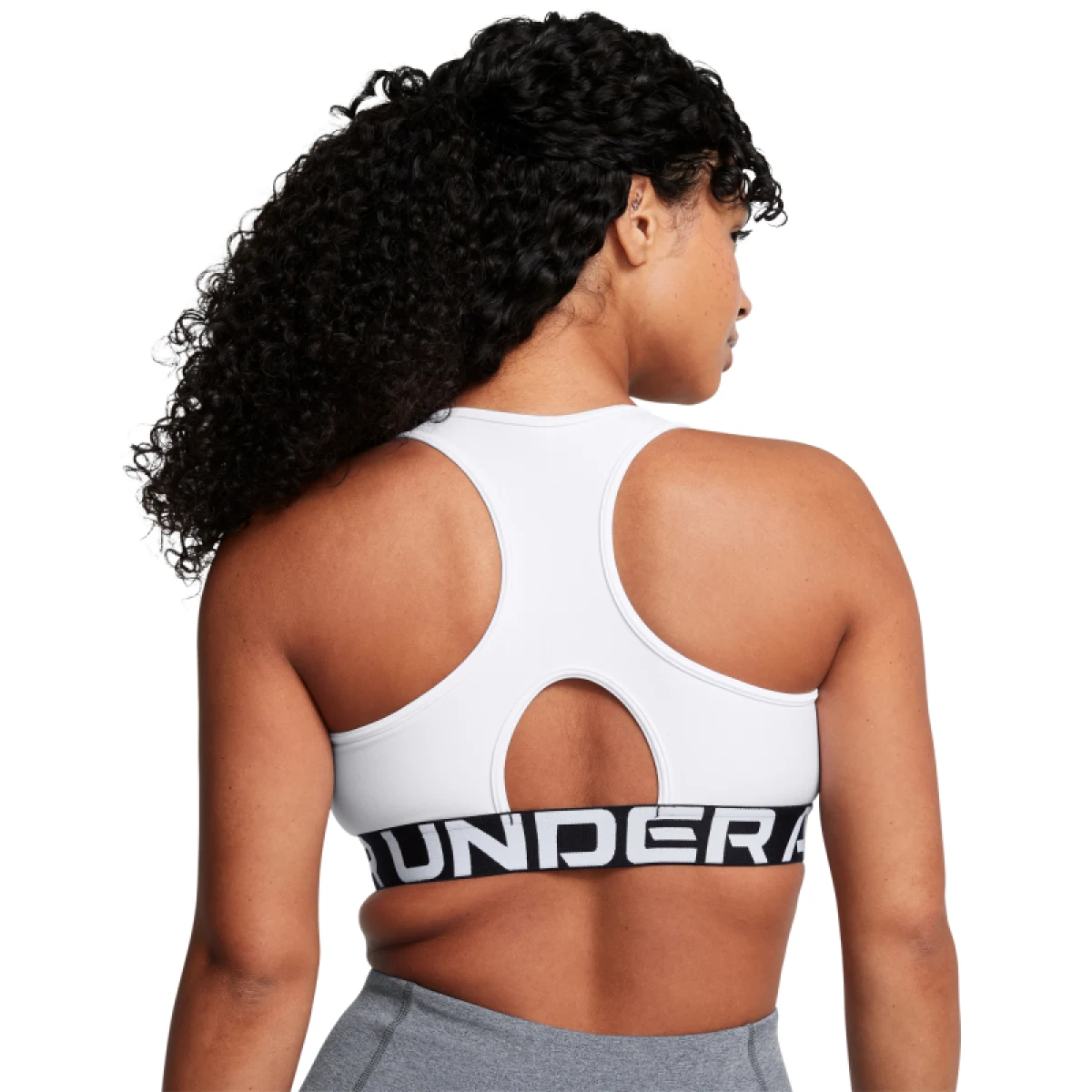 Dámska tréningová športová podprsenka UNDER ARMOUR UA HG Mid Branded-WHT · záber 4