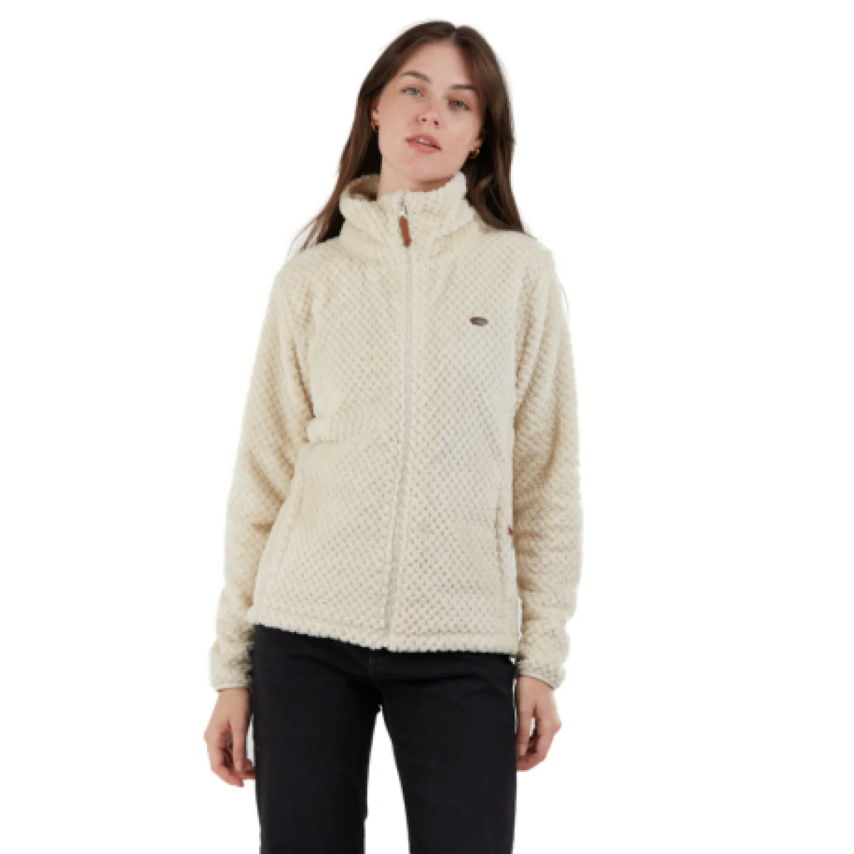 Dámska mikina so zipsom FUNDANGO Shiren Fleece Jacket-150-butter · záber 1