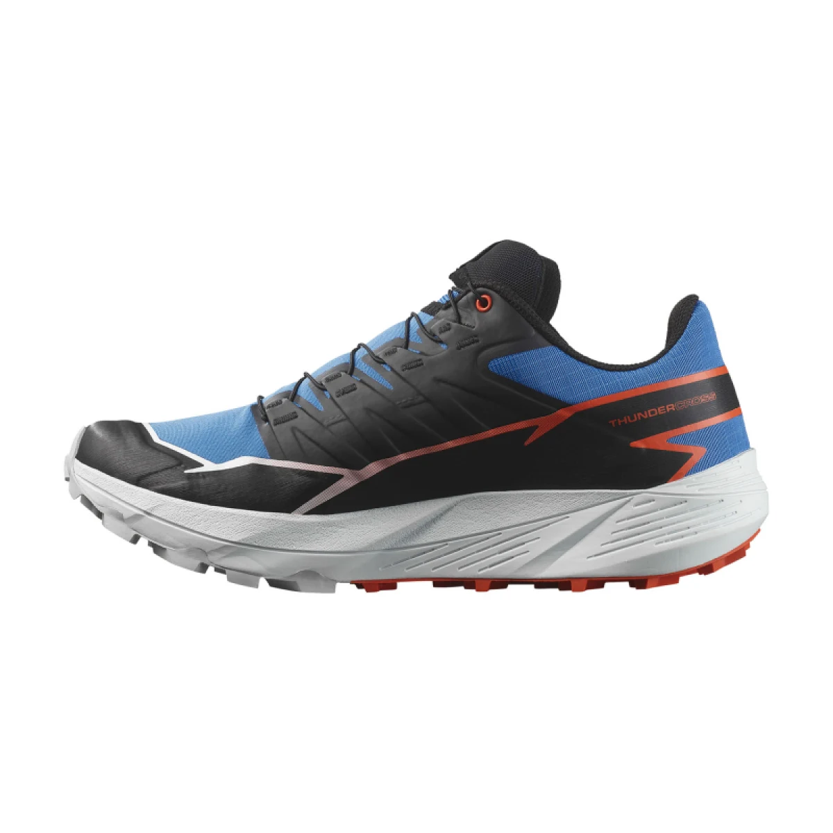Pánska bežecká trailová obuv SALOMON Thundercross M french blue black cherry tomato · záber 2