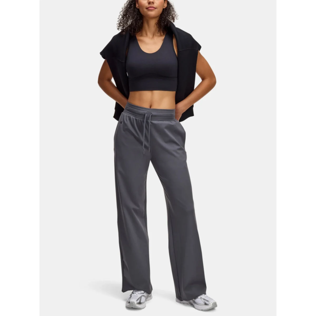 Dámske tepláky UNDER ARMOUR Motion Open Hem Pant-GRY · záber 4