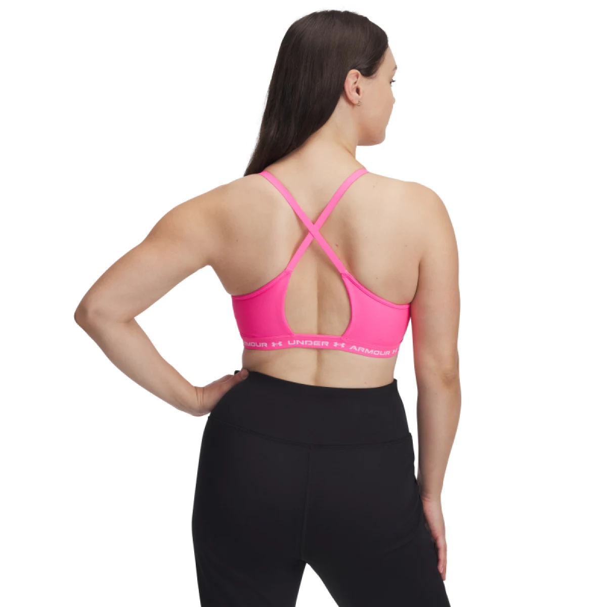 Dámska tréningová športová podprsenka UNDER ARMOUR UA Crossback Low Bra-PNK · záber 4
