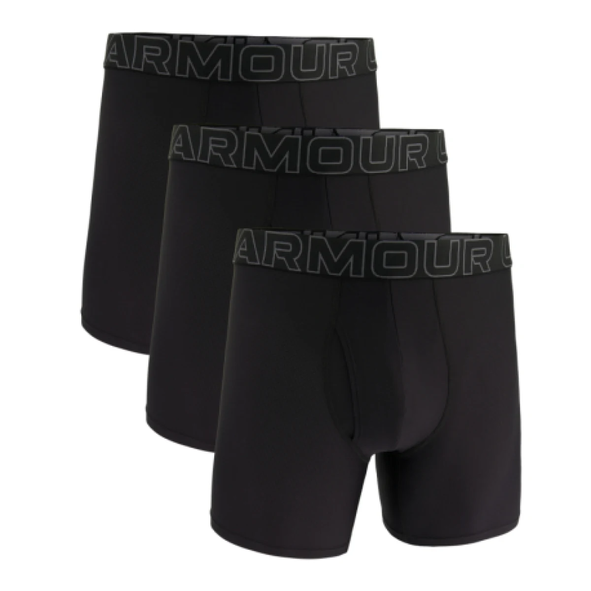 Pánske boxerky UNDER ARMOUR 3 PACK-UA PERFORMANCE TECH MESH -SOLID 6 inch-BLK · záber 1
