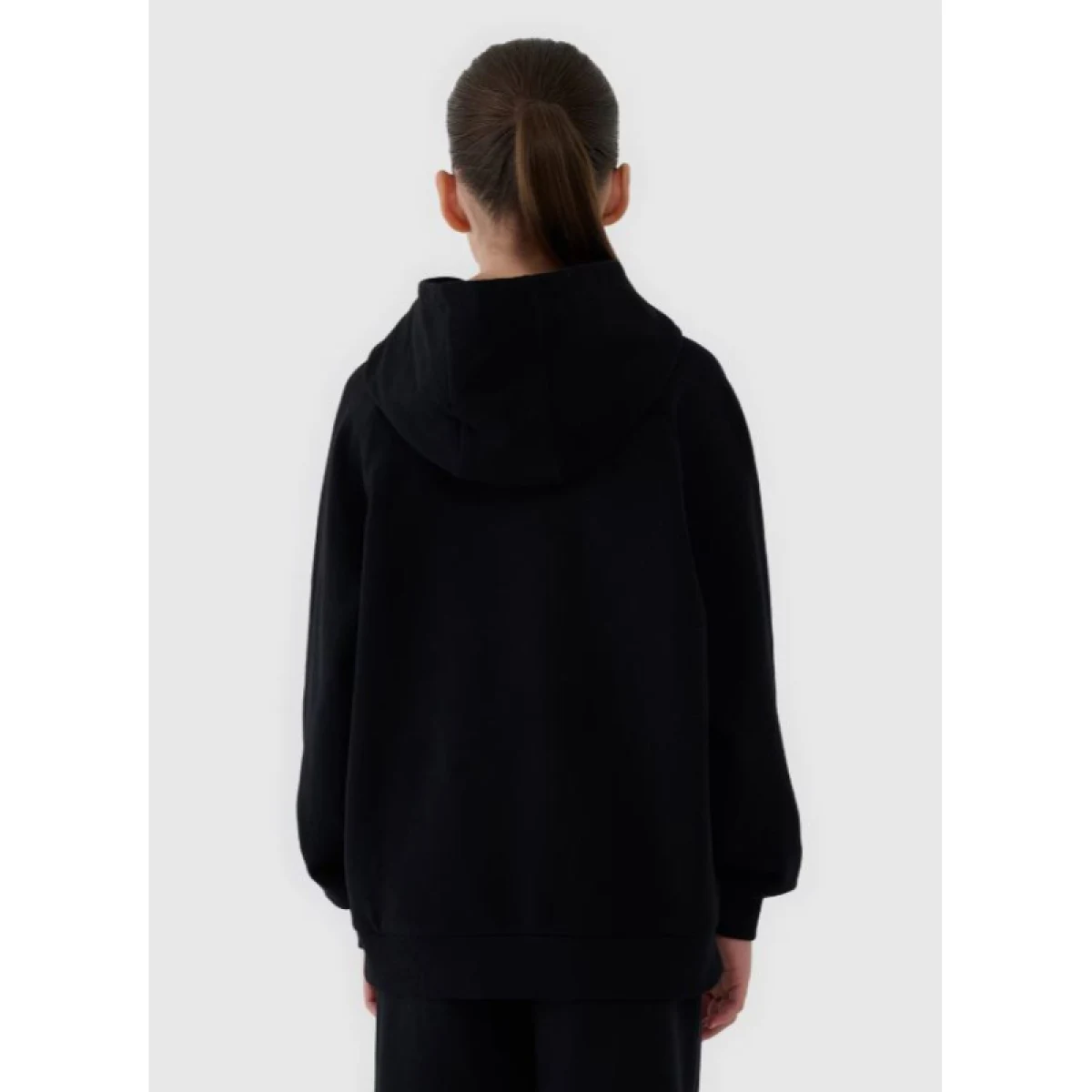 Dievčenská mikina s kapucňou 4F JUNIOR SWEATSHIRT F1478-20S-DEEP BLACK · záber 3