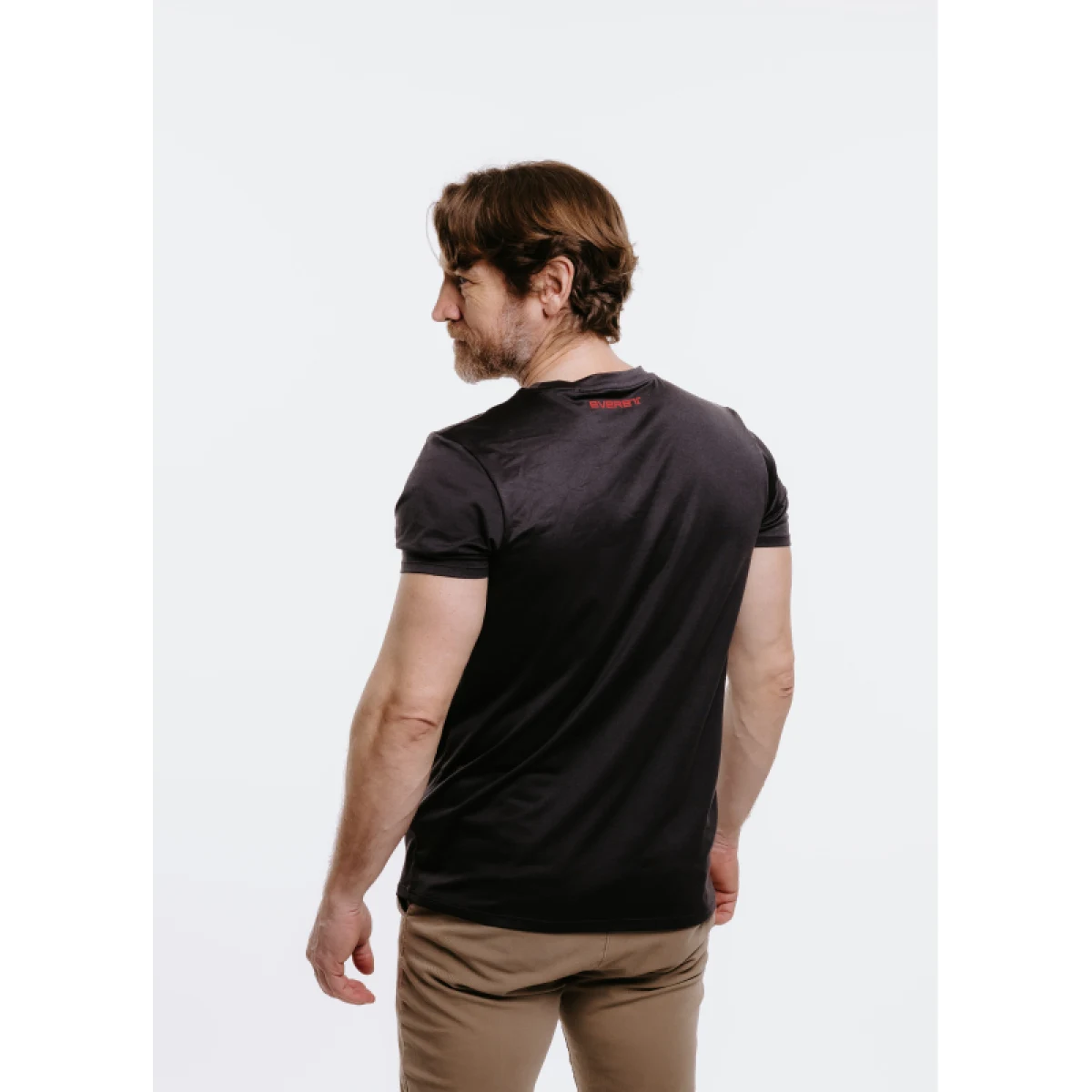 Pánske turistické tričko s krátkym rukávom EVERETT TecShirt M antracit melange · záber 3