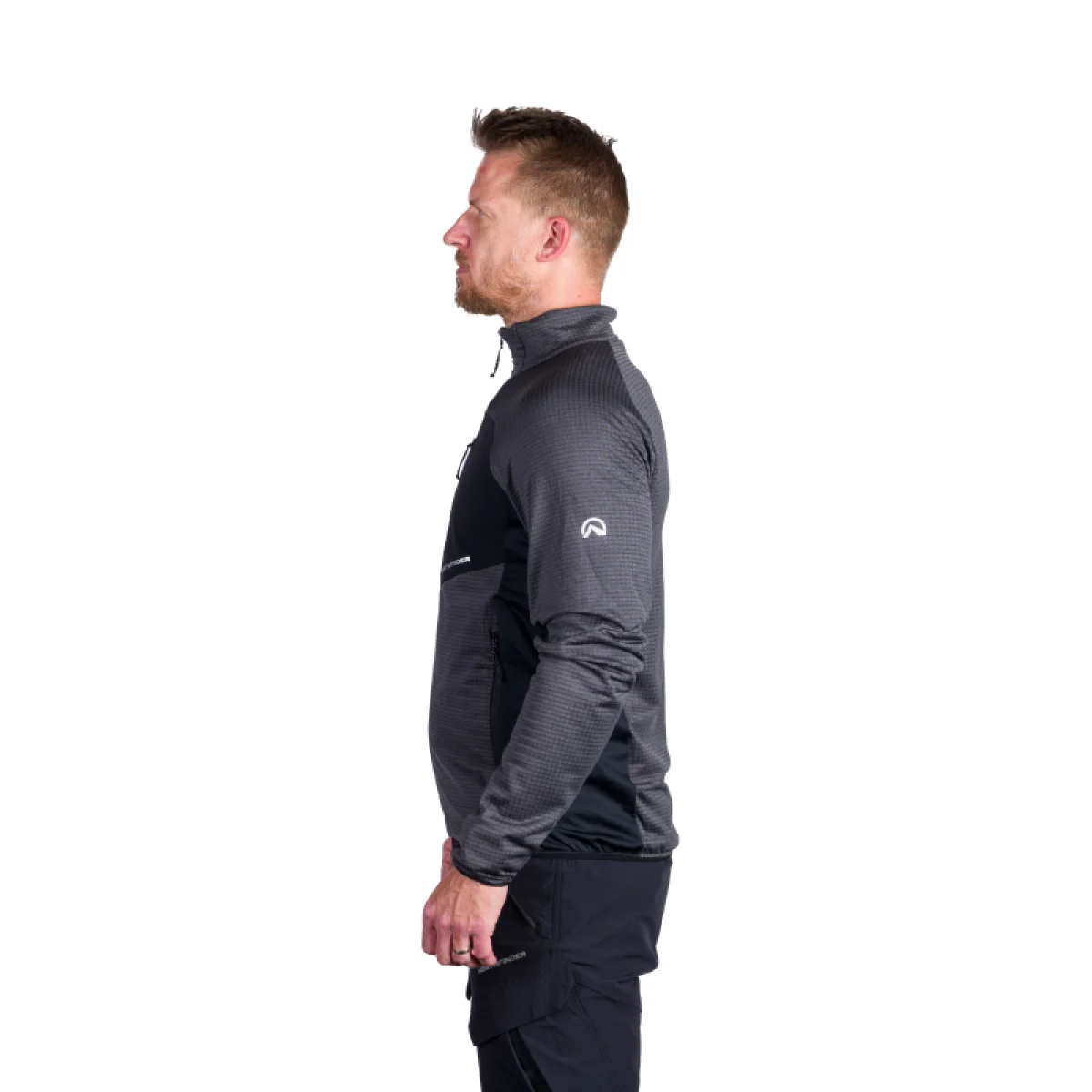 Pánska turistická mikina so zipsom NORTHFINDER PRIMO-270blackblack · záber 2