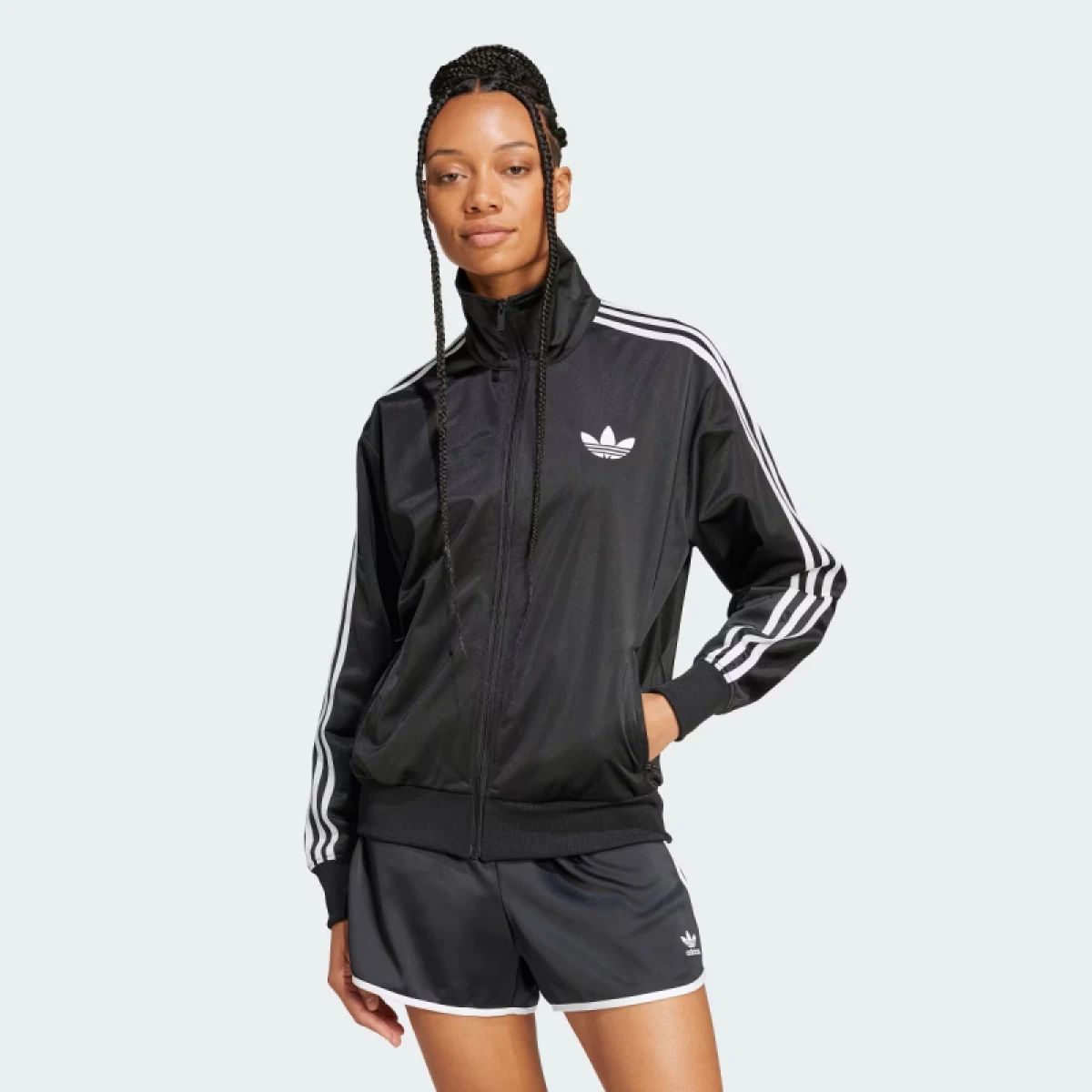 Dámska mikina so zipsom ADIDAS ORIGINALS FBIRD LOOSE TT-JC8251-Black · záber 2