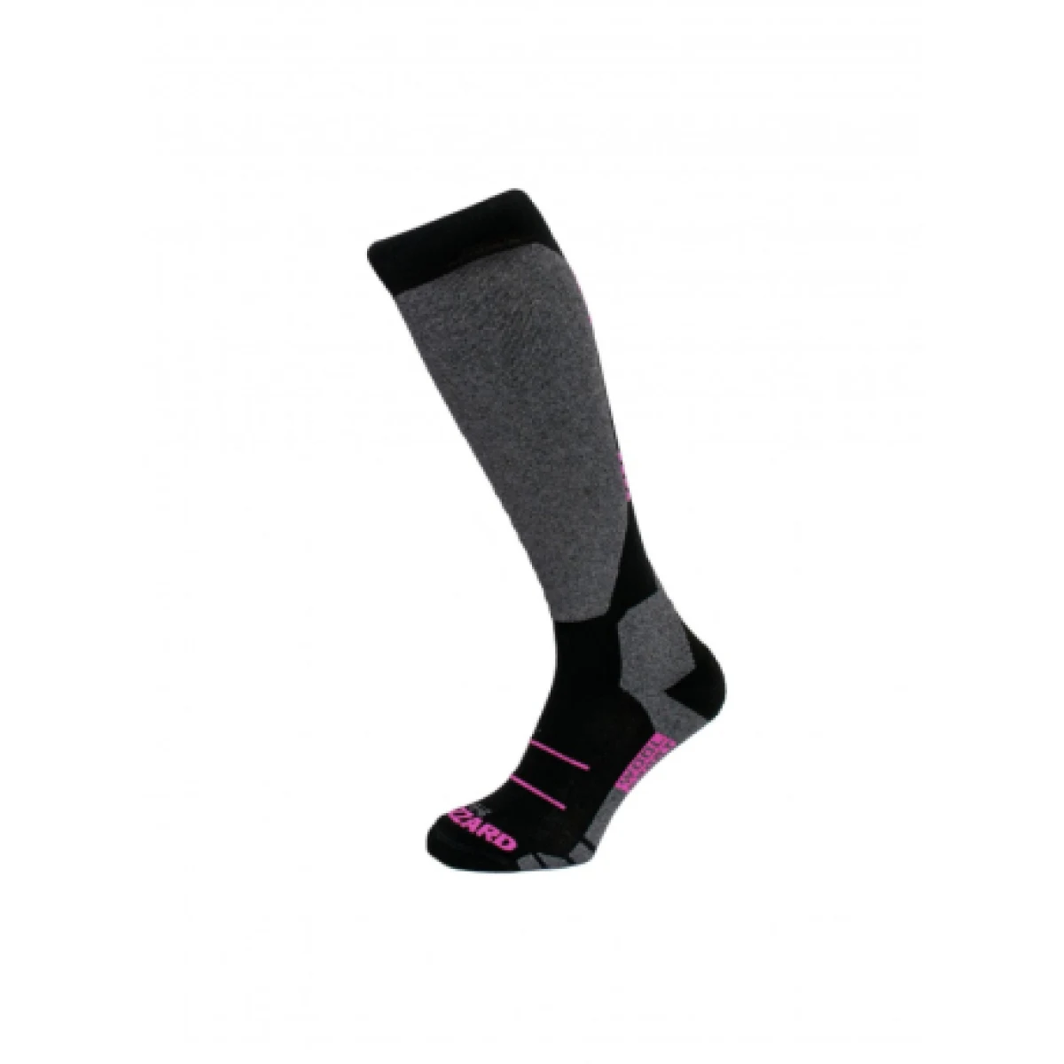 Juniorské lyžiarske podkolienky (ponožky) BLIZZARD Wool Sport Junior ski socks, black pink · záber 1