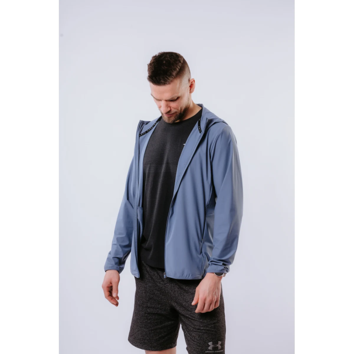 Pánska bežecká bunda ANTA Knit Track Top-MEN-852125701-4-Checkerboard Grey · záber 2