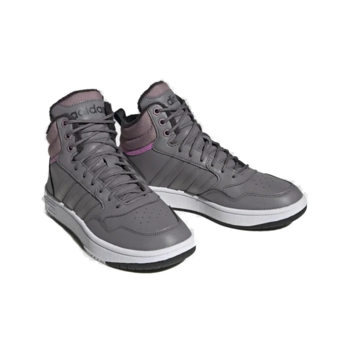 Dámske členkové zimné topánky ADIDAS Hoops 3.0 Mid WTR tracy grey tracy grey wonder red · záber 3
