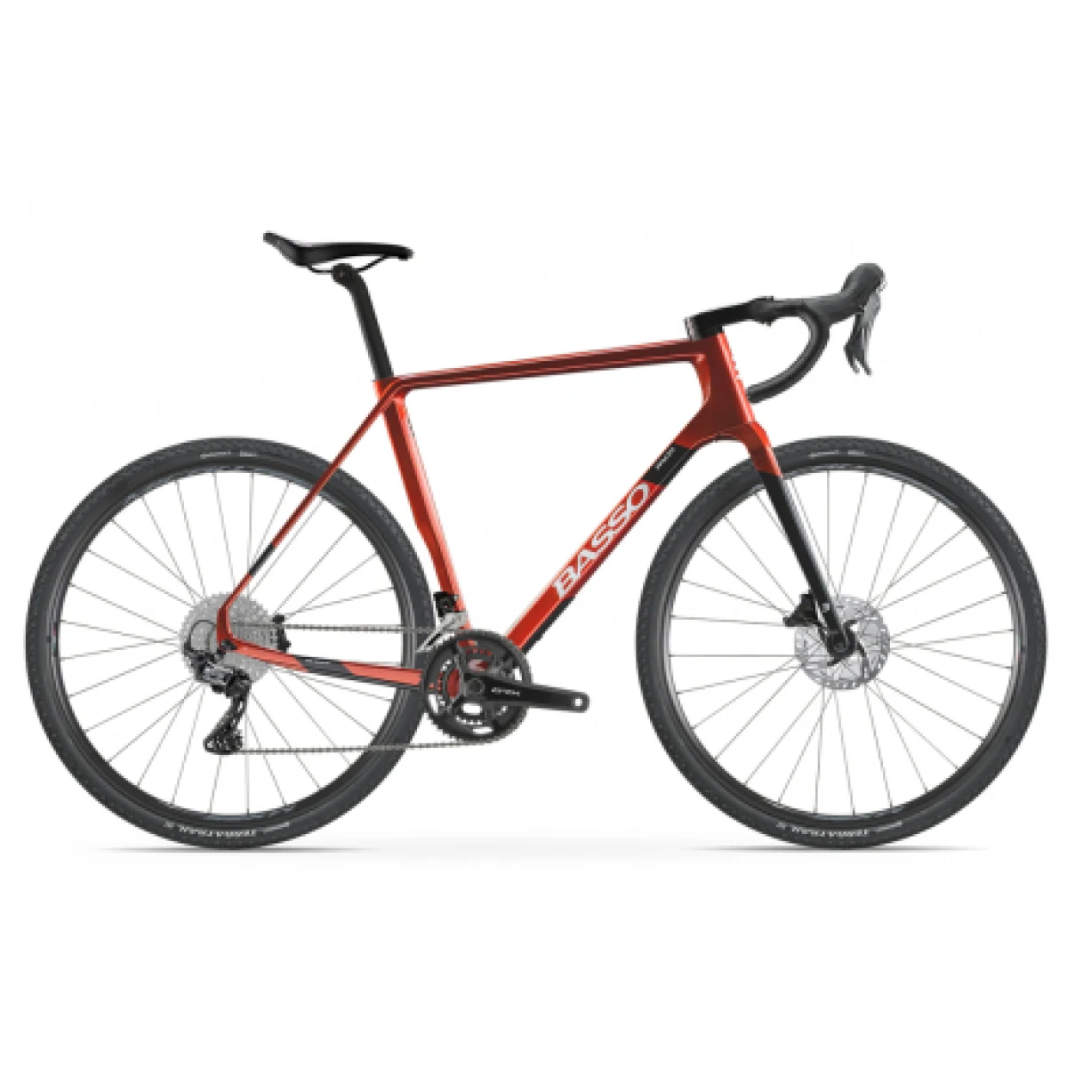 Gravel bicykel BASSO Palta, candy red, Shimano GRX 800 2x11, Microtech MX25 · záber 1
