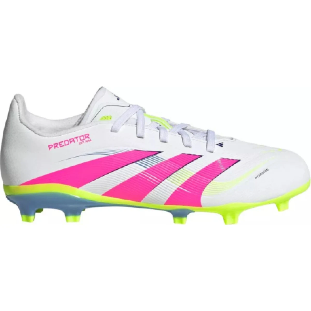 Chlapčenské futbalové kopačky outdoorové ADIDAS Predator League Jr FG MG cloud white lucid pink lucid lemon · záber 1