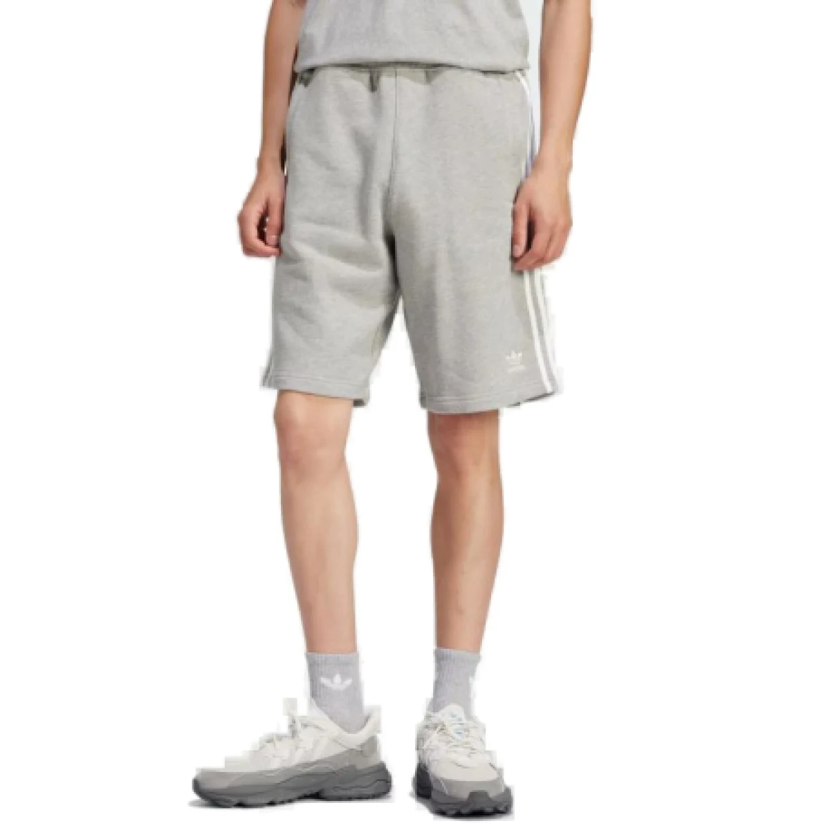 Pánske teplákové kraťasy ADIDAS ORIGINALS 3-STRIPE SHORT-MGREYH · záber 1