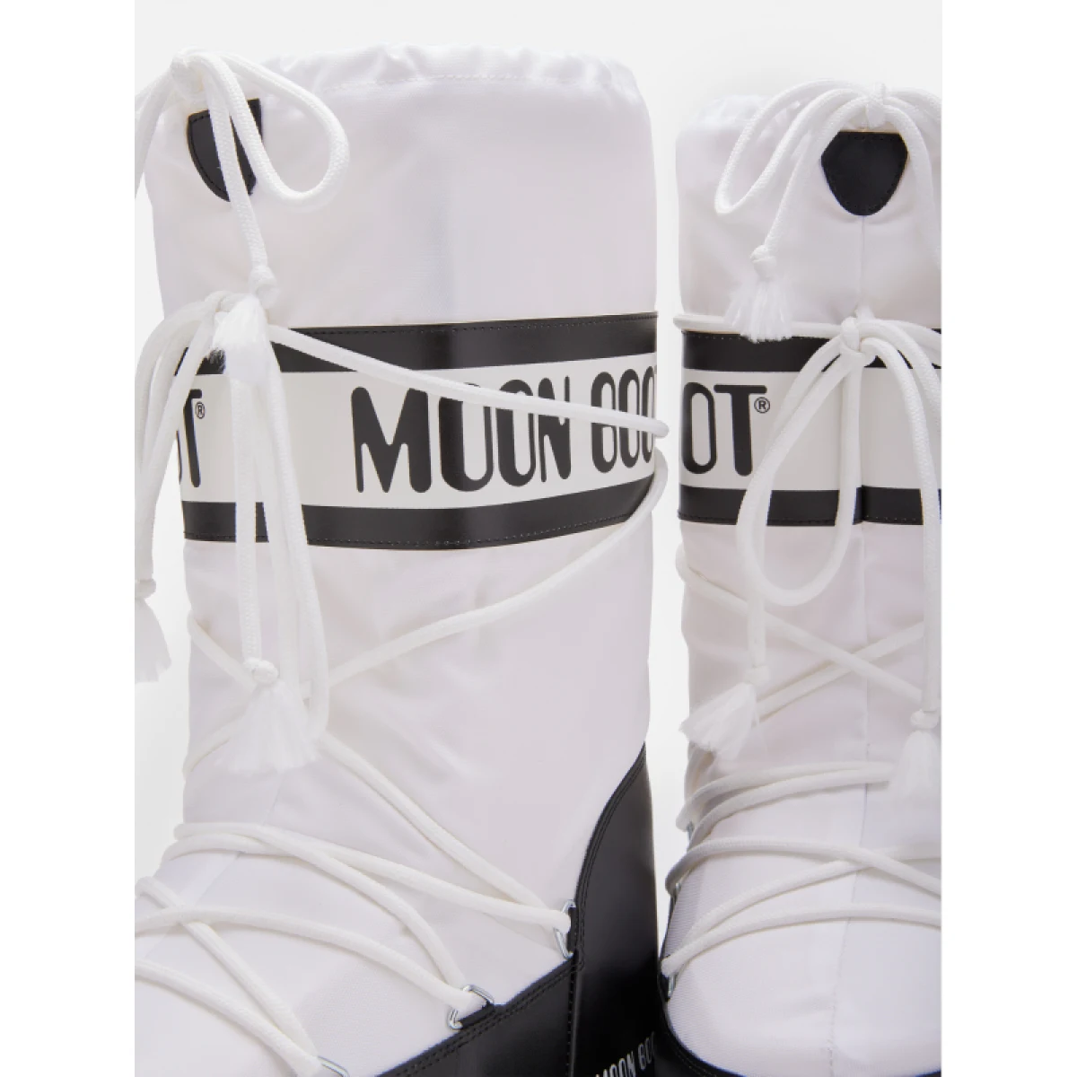 Vysoké zimné topánky MOON BOOT MB ICON NYLON, NA02 BLACK WHITE · záber 5