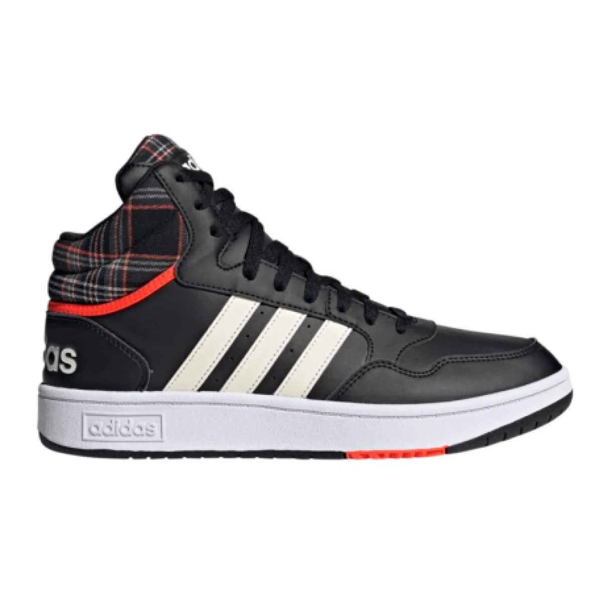 Pánska rekreačná obuv ADIDAS Hoops 3.0 Mid core black cloud white grey two · záber 1