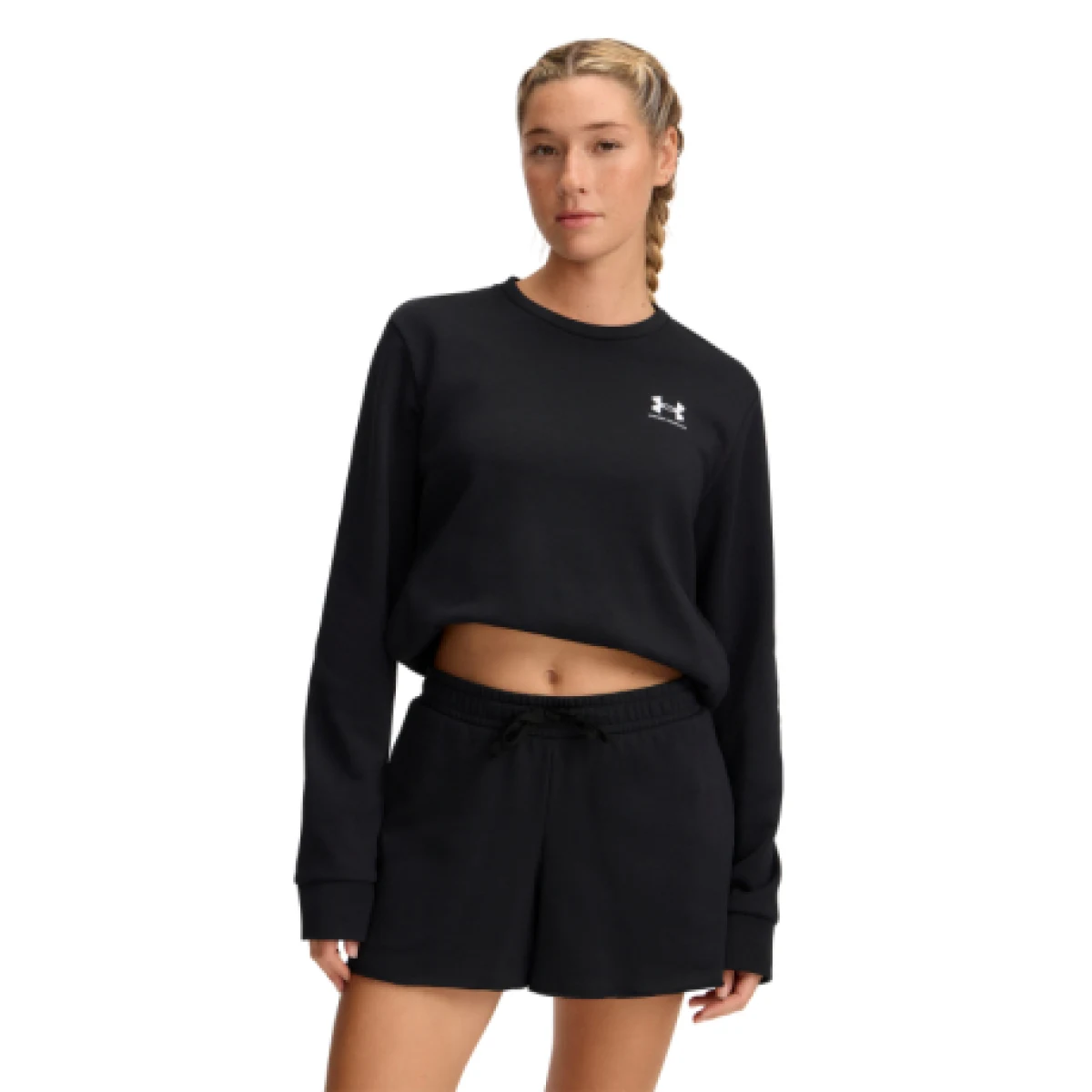 Dámska mikina UNDER ARMOUR UA Rival Terry Crew-BLK · záber 1