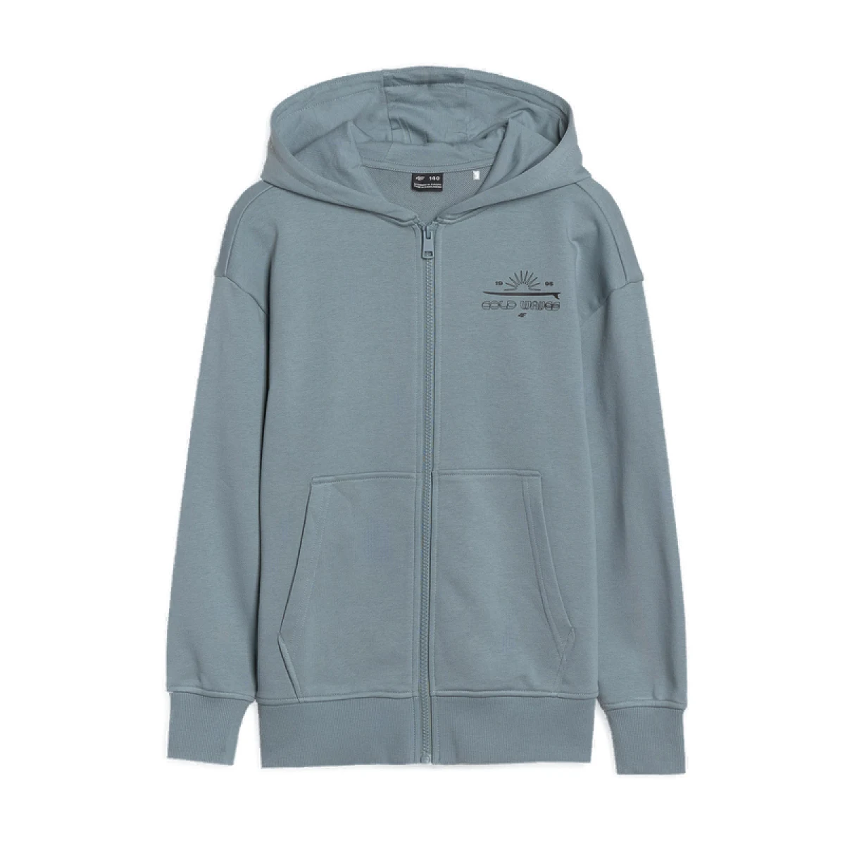 Chlapčenská mikina so zipsom 4F JUNIOR SWEATSHIRT-JWSS25TSWSM1522-46S-TURQUISE · záber 5