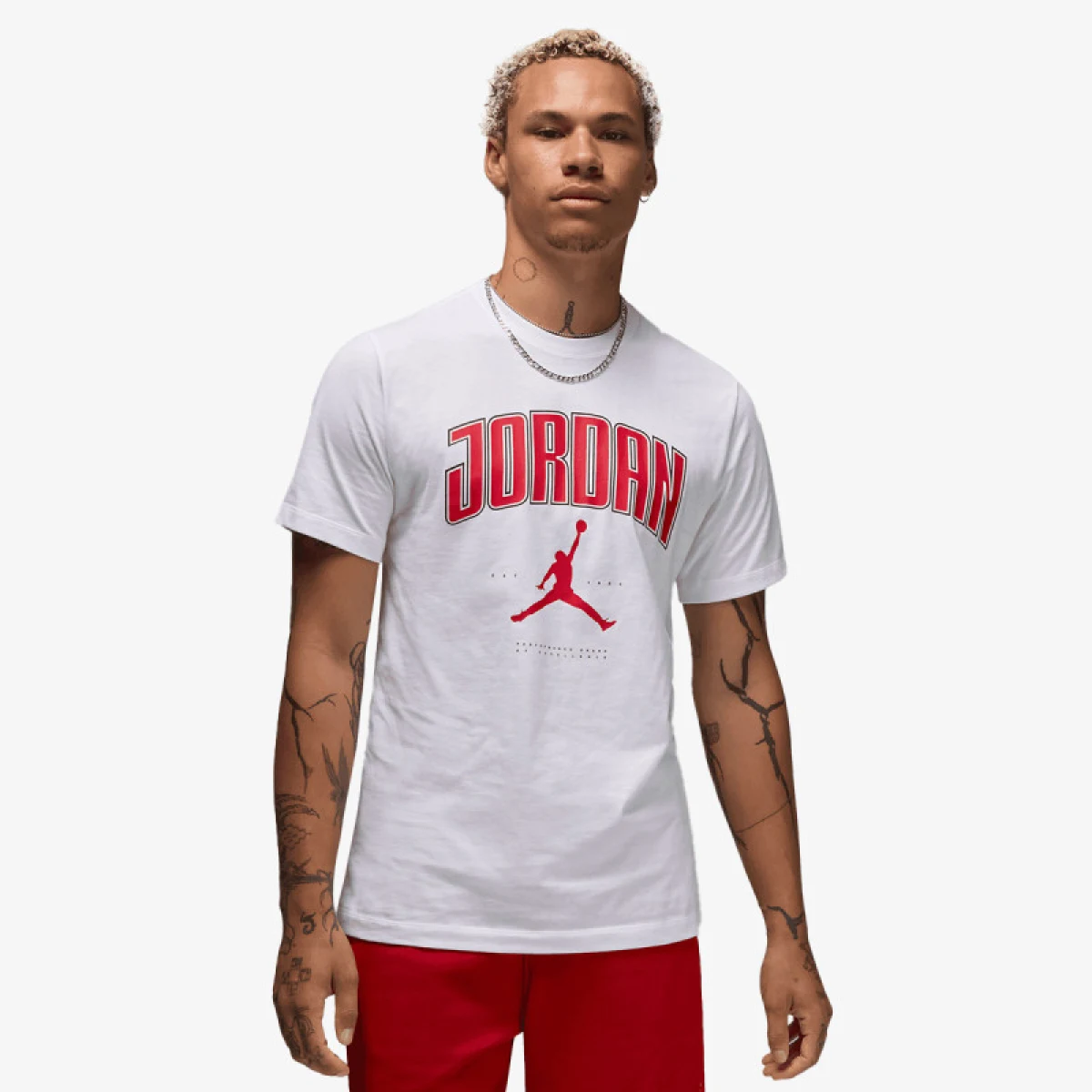 Pánske tričko s krátkym rukávom NIKE JORDAN M J CITY 88 SS CREW-100-White · záber 2