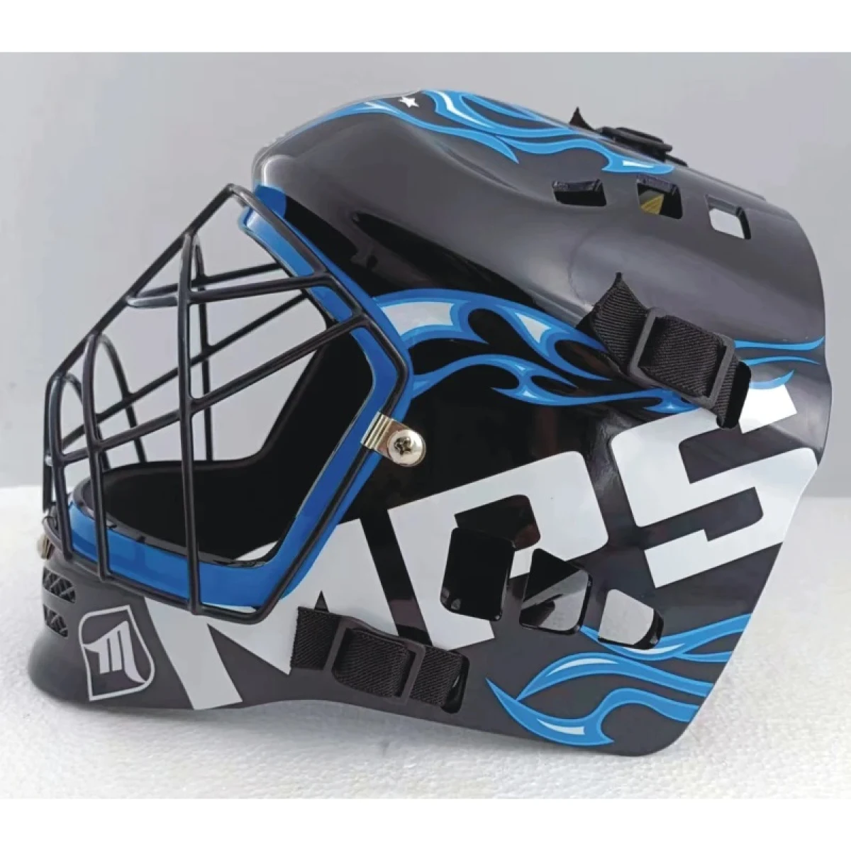 Florbalová maska MPS PRO FLAME - Black Blue · záber 3
