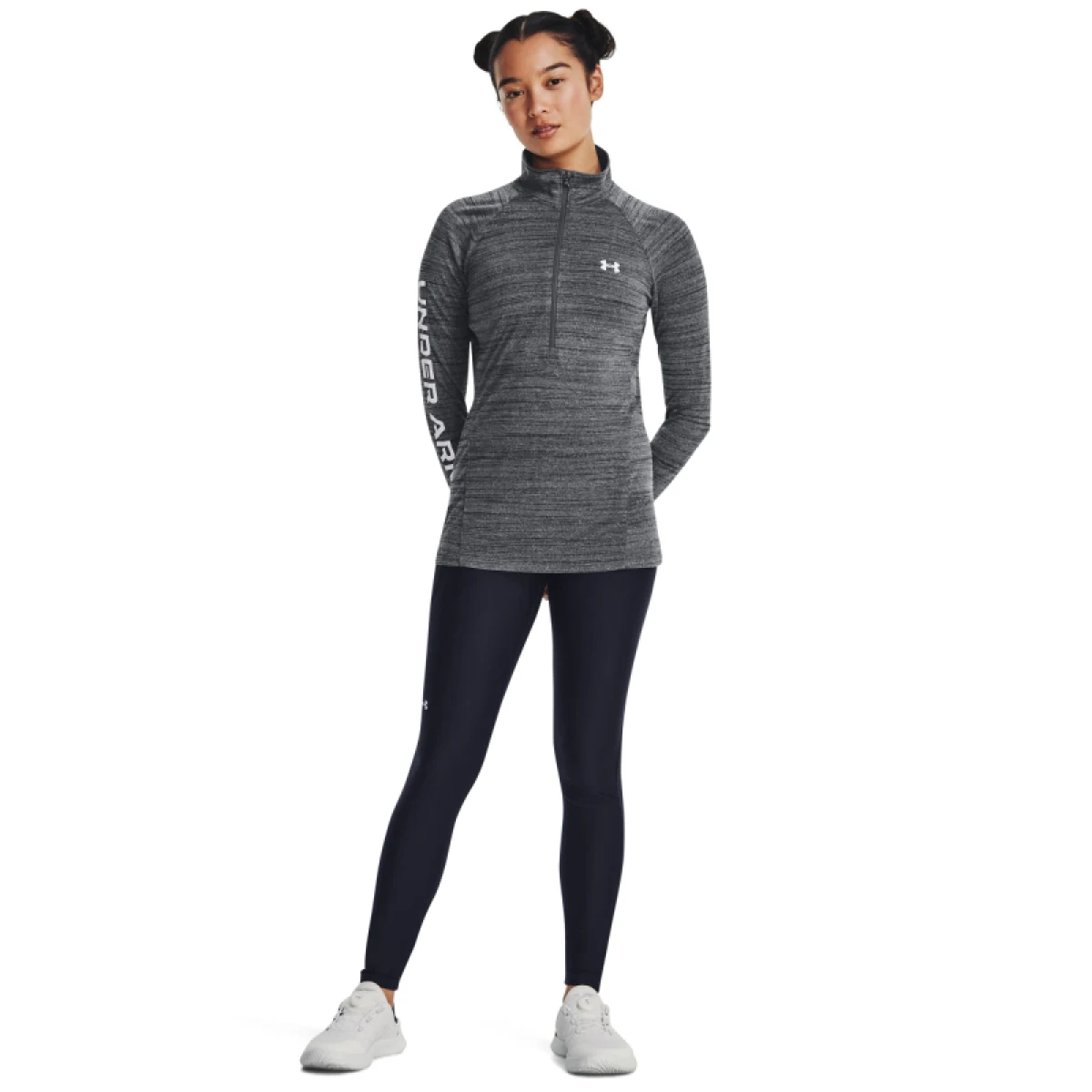 Dámska tréningová mikina s 1 2 zipsom UNDER ARMOUR Evolved Core Tech A1 Zip -BLK · záber 4