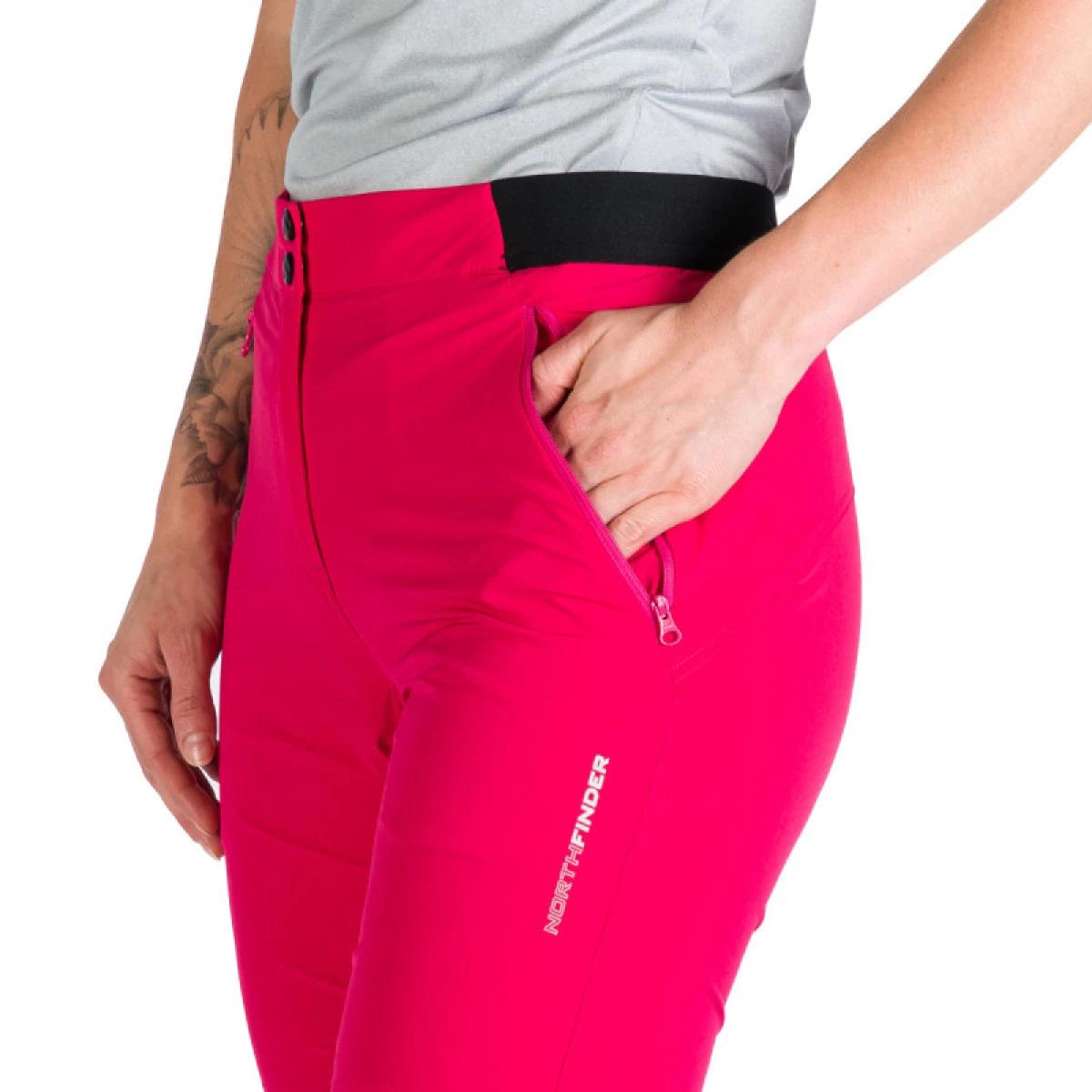 Dámske turistické kraťasy NORTHFINDER JACKIE-355-pink · záber 5