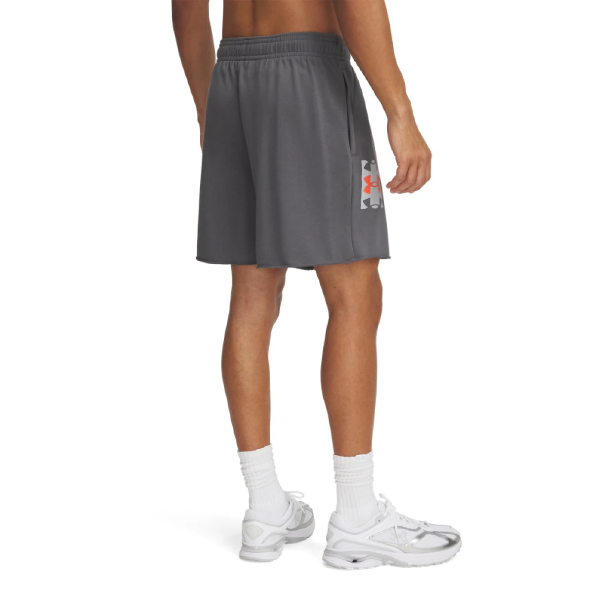 Pánske teplákové kraťasy UNDER ARMOUR UA Rival TerryLogo8inShort-GRY · záber 3