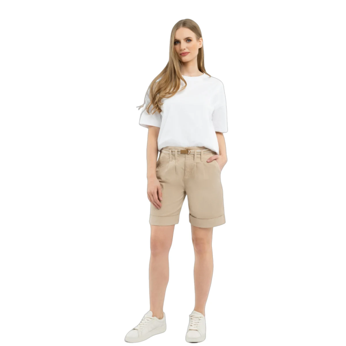 Dámske kraťasy VOLCANO P-FLORESA-101-BEIGE · záber 3