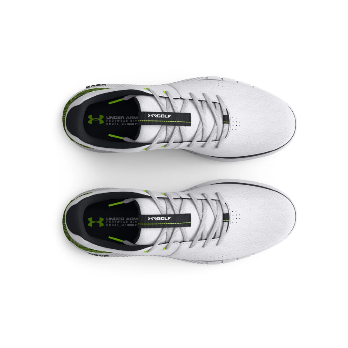 Pánske golfové topánky s hrotmi UNDER ARMOUR Fade 2 Spikeless Golf Shoes white · záber 3