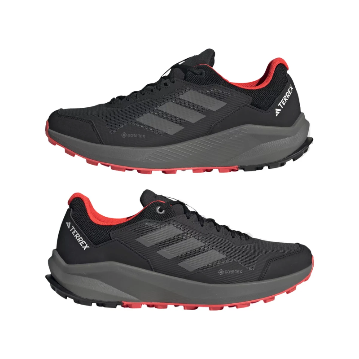 Pánska bežecká trailová obuv ADIDAS Terrex Trail Rider GTX core black grey four solar red · záber 4