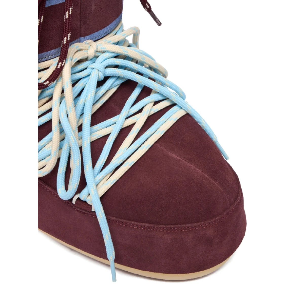 Nízke zimné topánky MOON BOOT MB ICON LOW SUEDE LACES-D013 BURGUNDY · záber 5