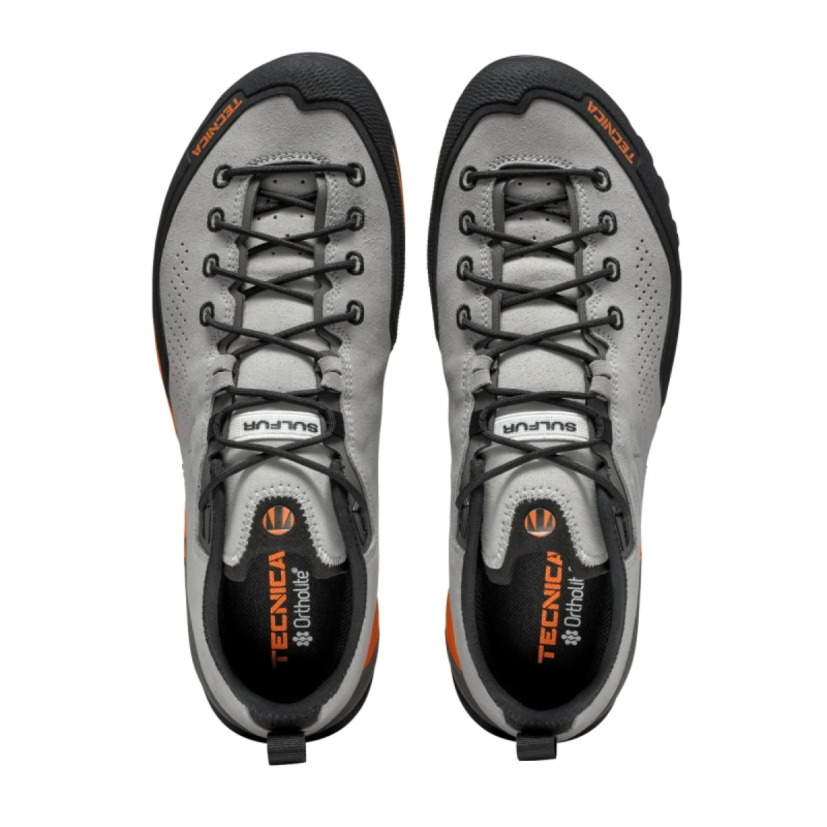 Pánska nízka turistická celokožená obuv TECNICA Sulfur Ms, soft grey ultra orange · záber 5