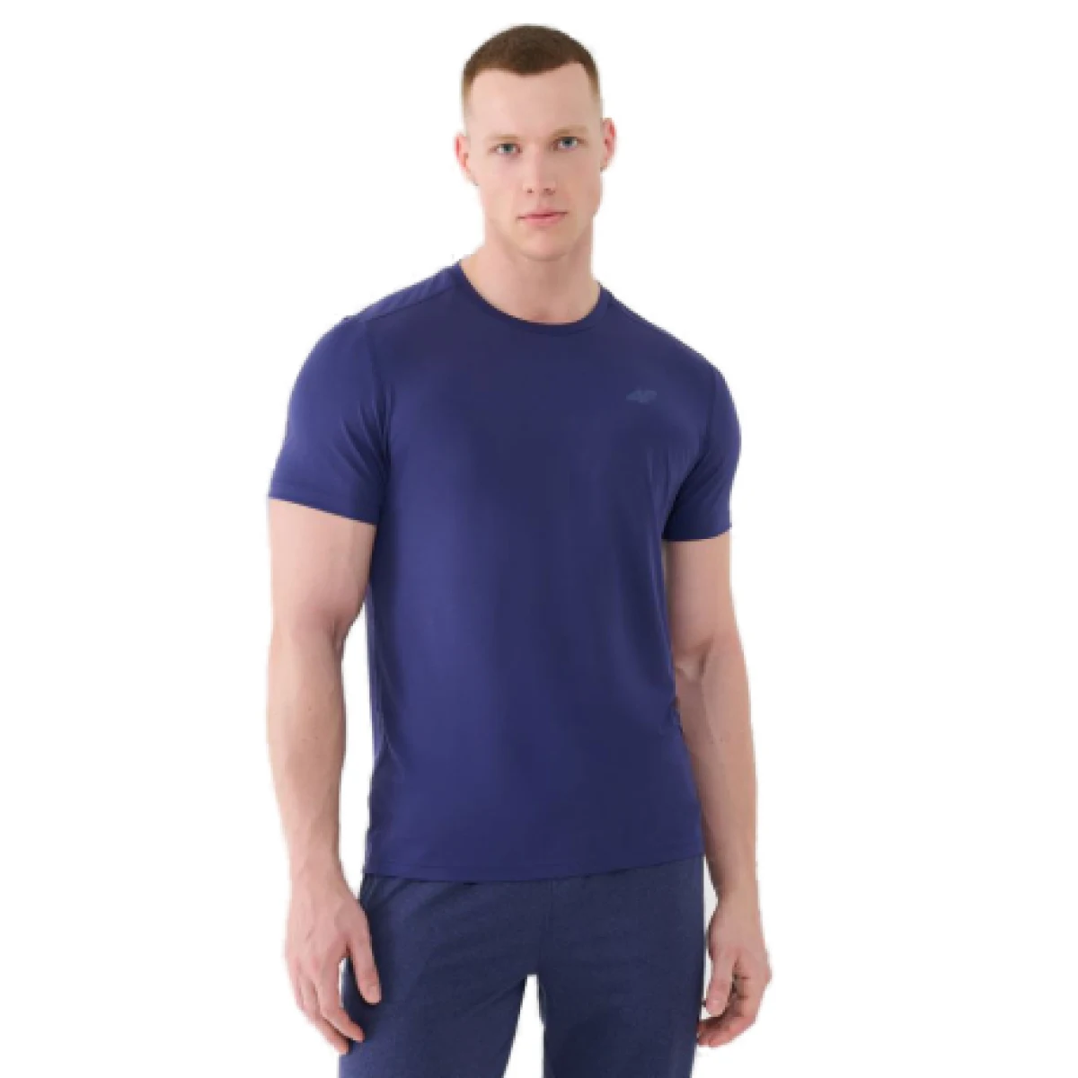 Pánske tréningové tričko s krátkym rukávom 4F TSHIRT FNK M1343-30S-DARK BLUE · záber 1