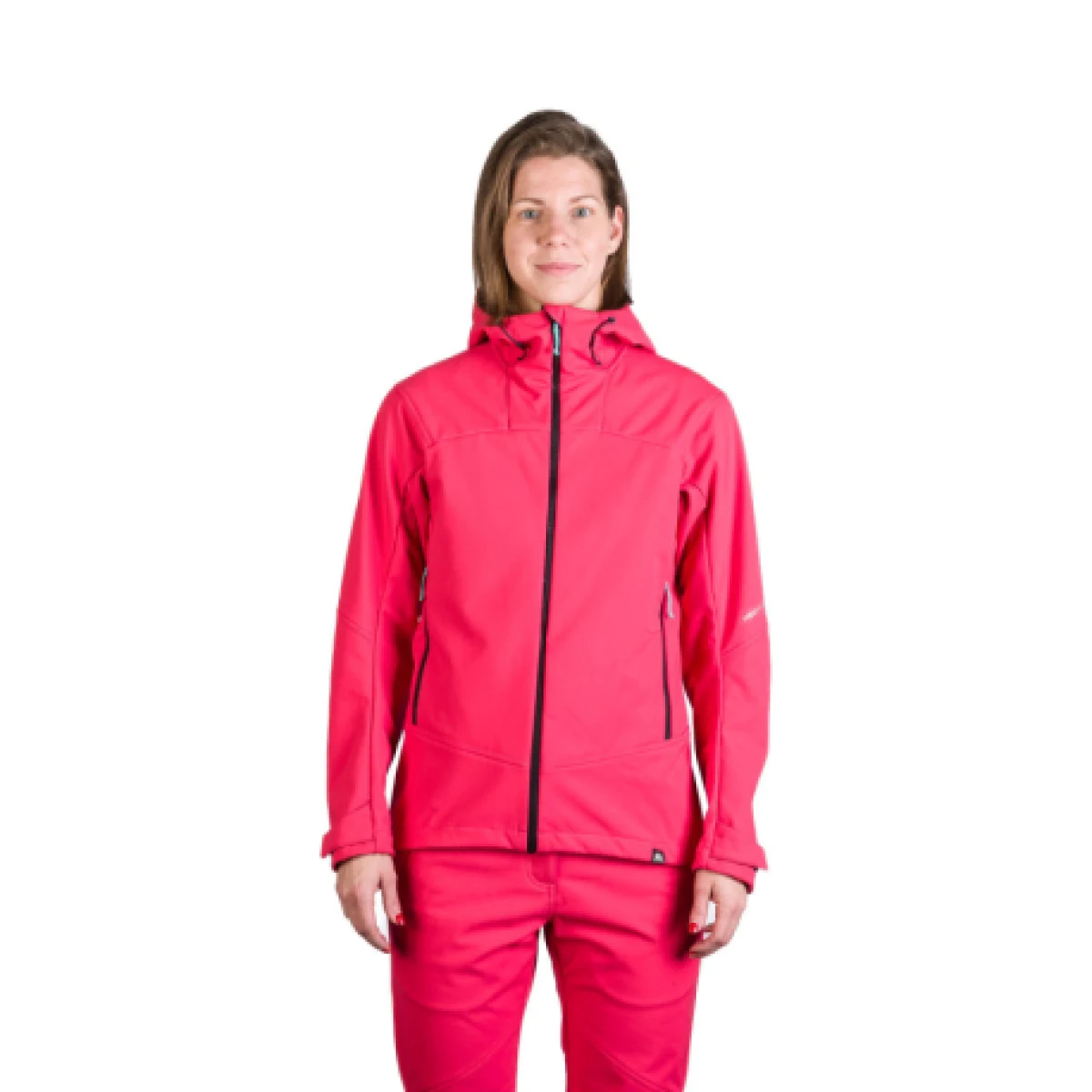 Dámska turistická softshellová bunda NORTHFINDER TINA-355pink · záber 1